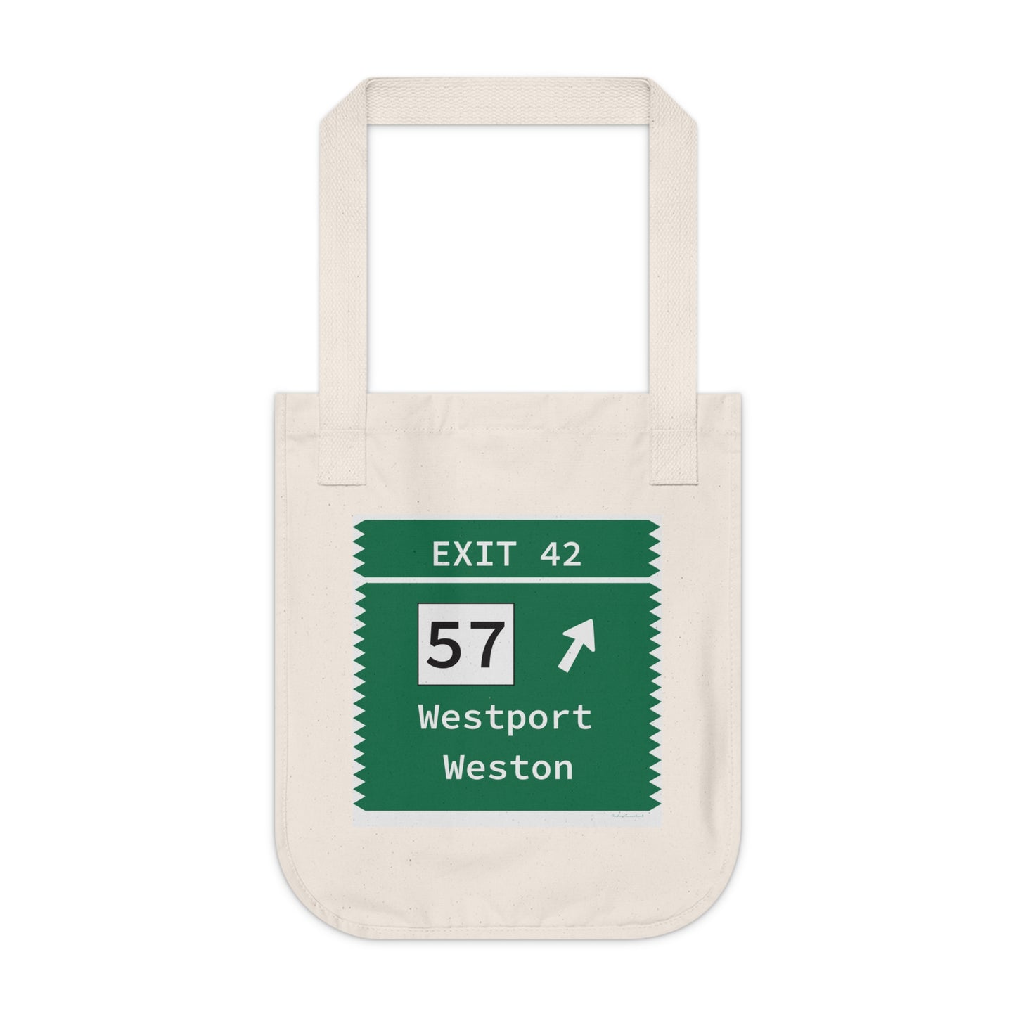 Vintage Merritt Parkway Exit 42 Sign Organic Canvas Tote Bag