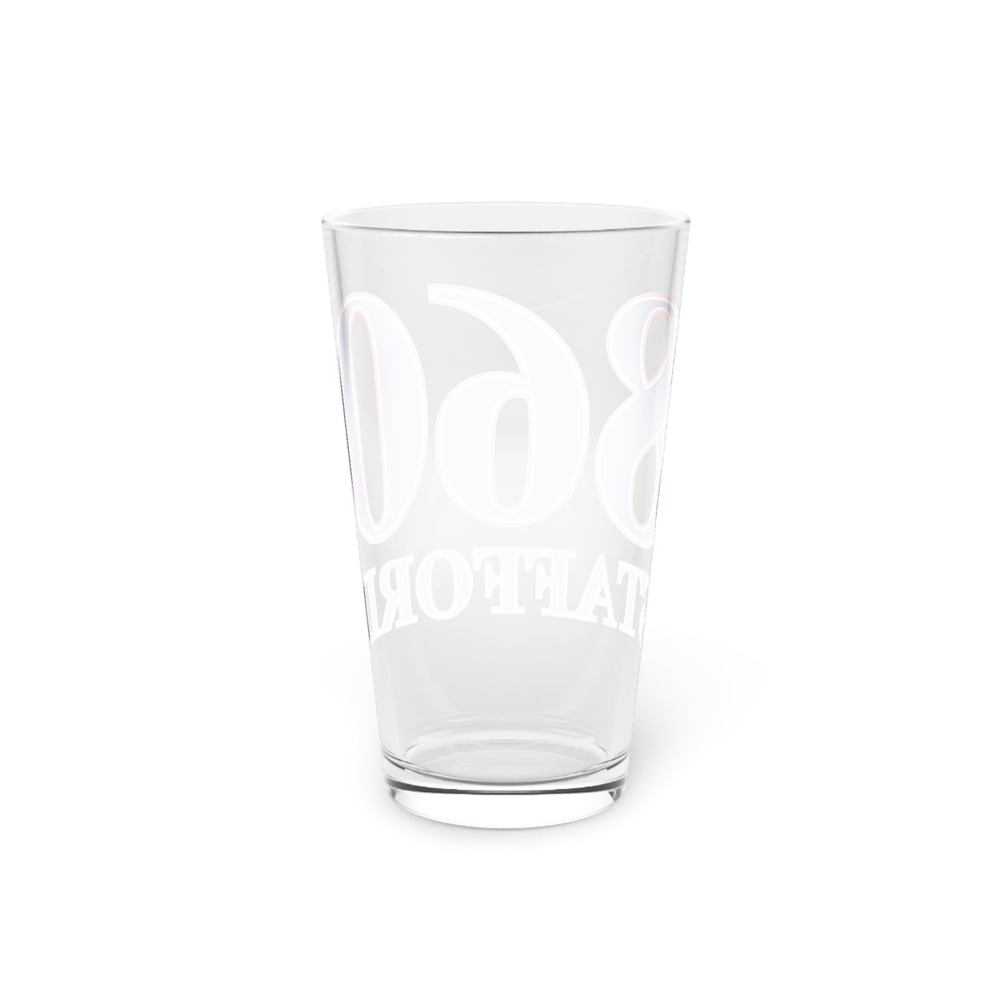 860 Stafford Red, White & Blue Pint Glass, 16oz