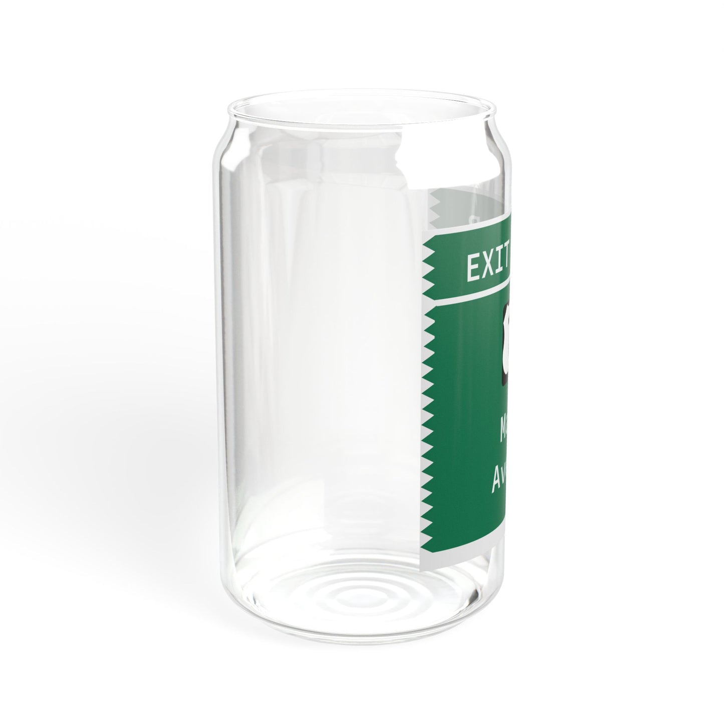 Vintage Merritt Parkway Exit 40 A-B Sign Sipper Glass, 16oz