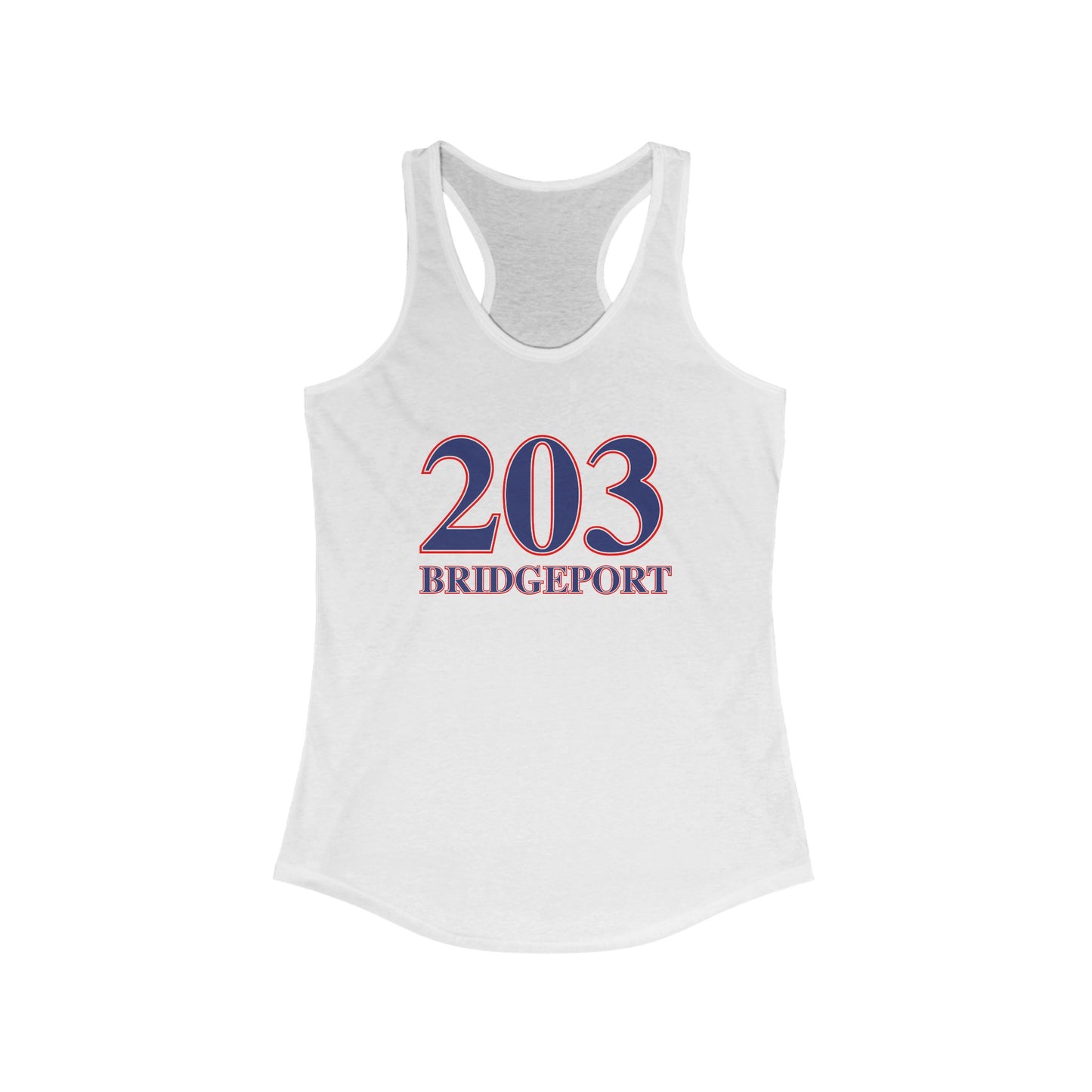 203 Bridgeport Red, White & Blue Women's Ideal Racerback Tank Top