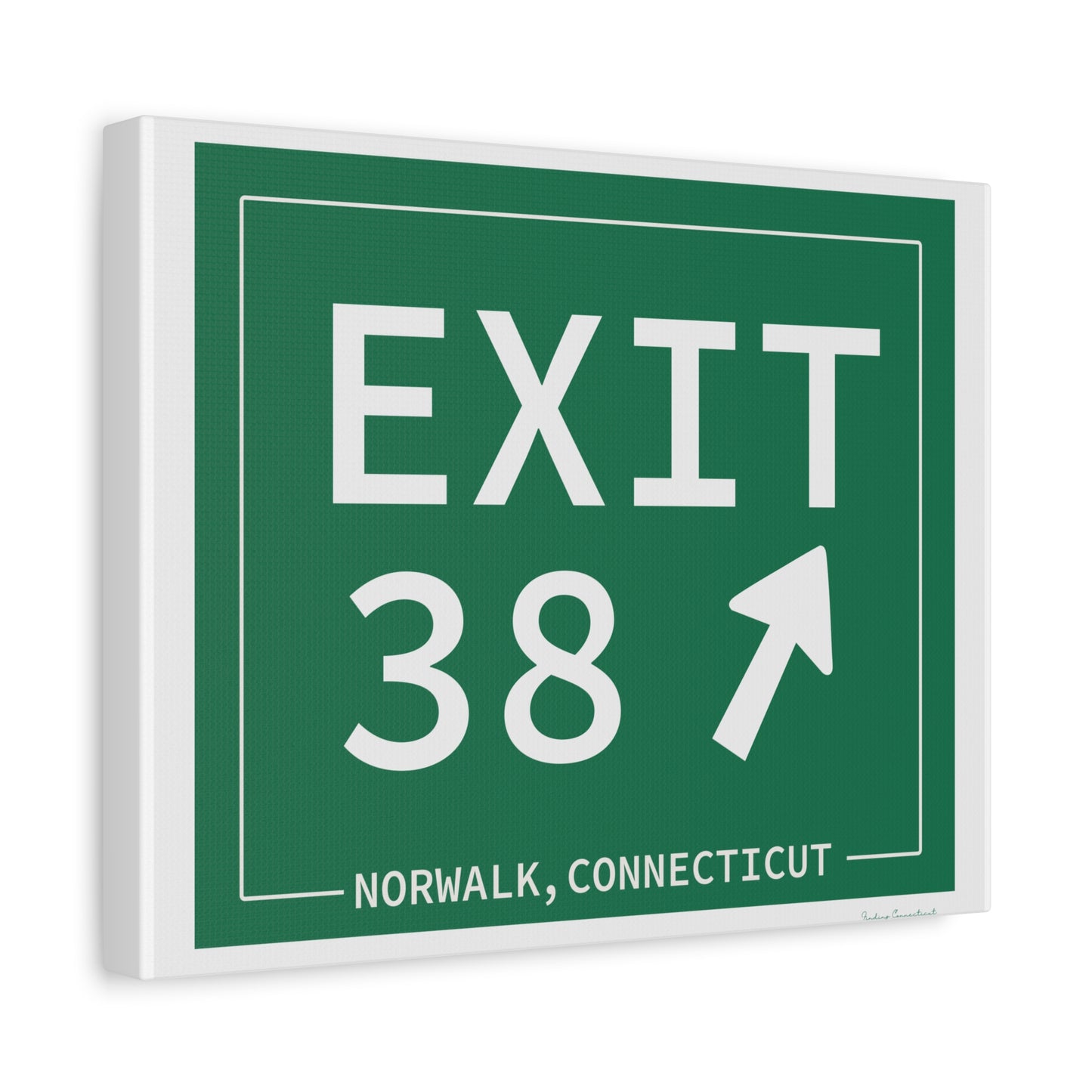 Vintage Exit 38 Merritt Parkway Sign Matte Canvas, Stretched, 1.25"