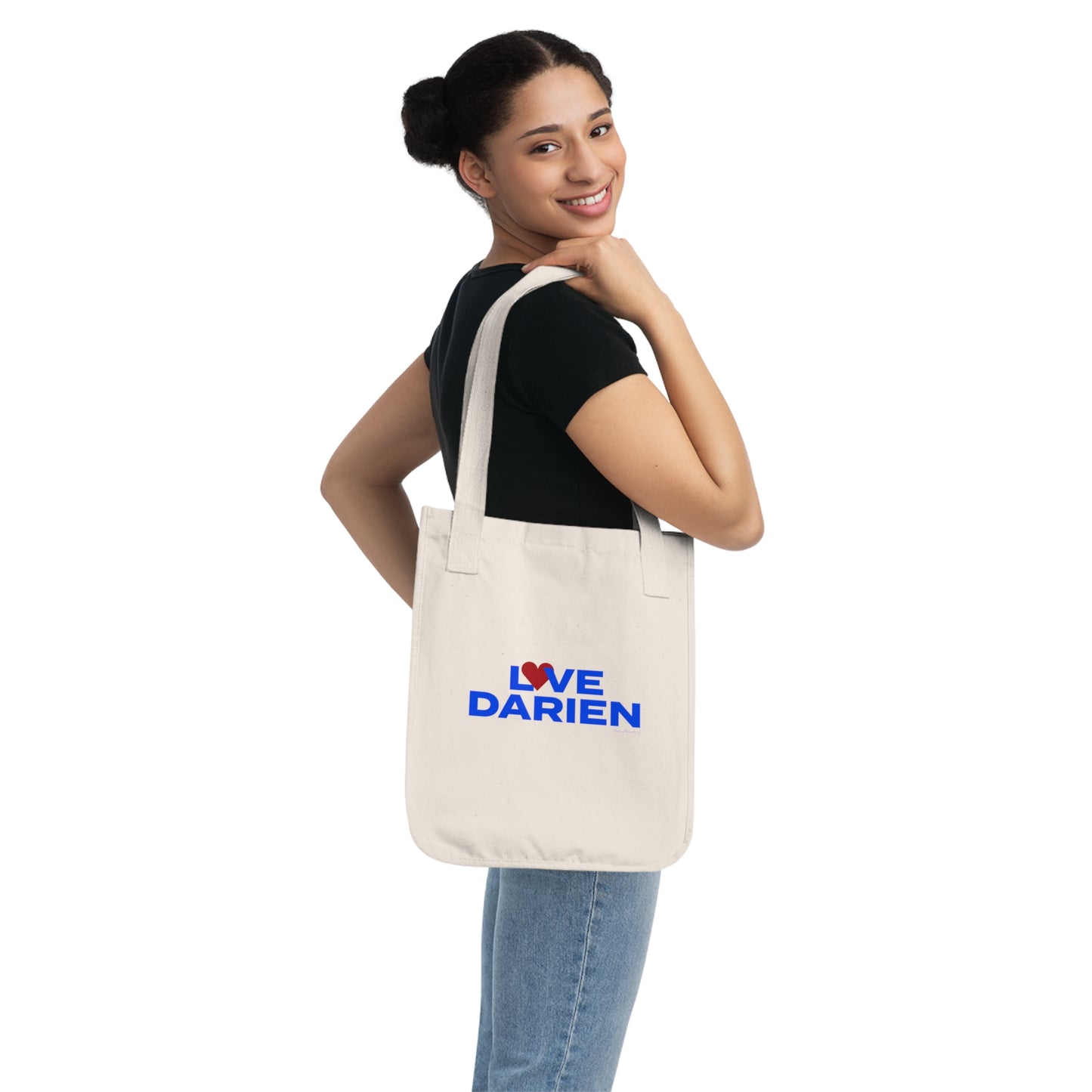 Love Darien Organic Canvas Tote Bag