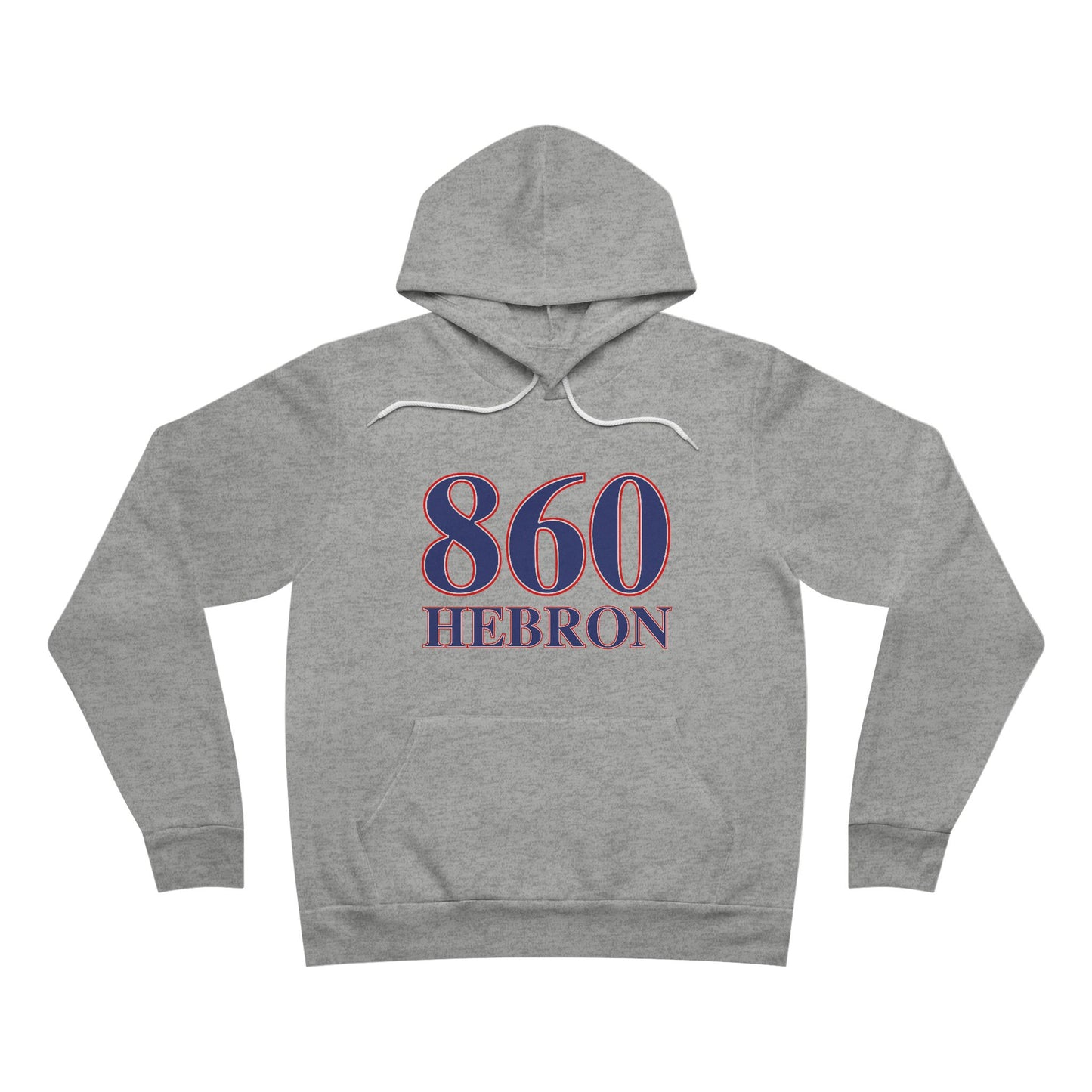 860 Hebron Red White & Blue Unisex Sponge Fleece Pullover Hoodie