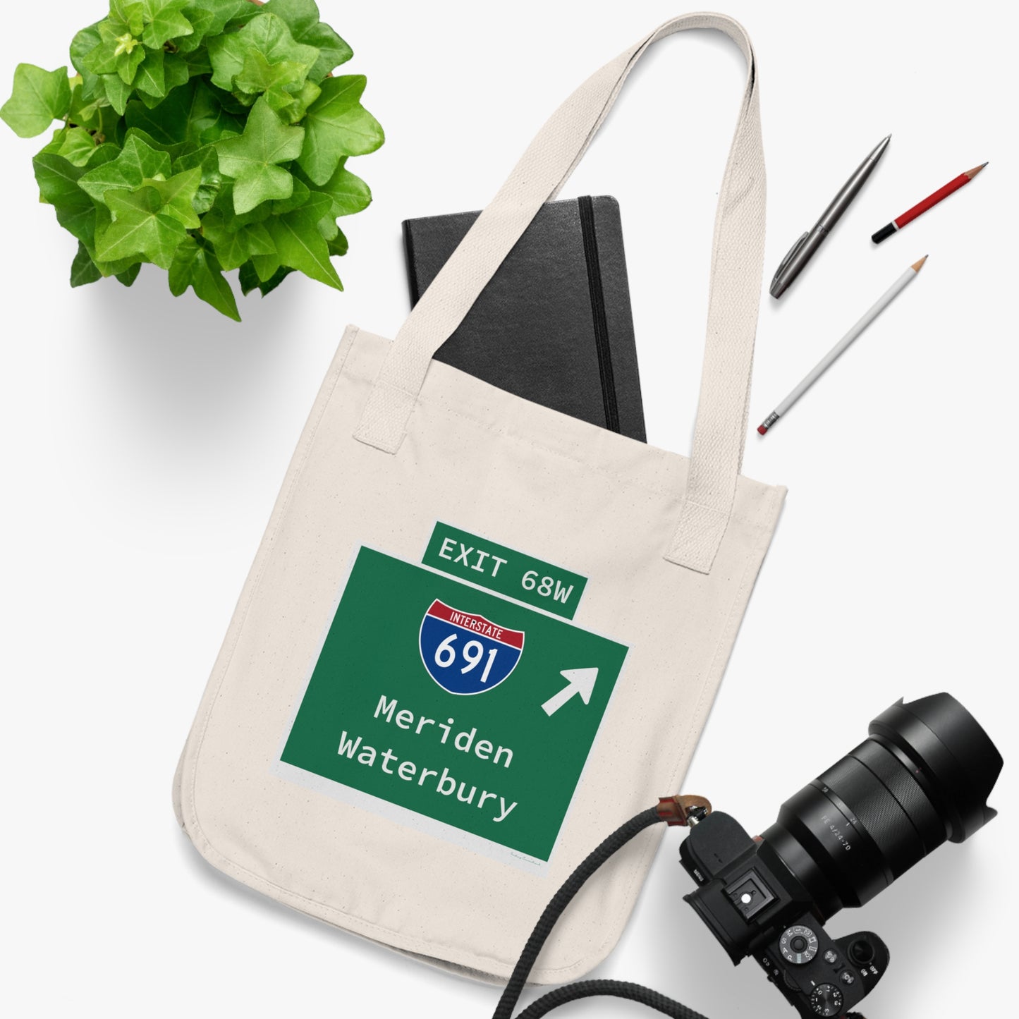 Vintage WCP Exit 68W Organic Canvas Tote Bag