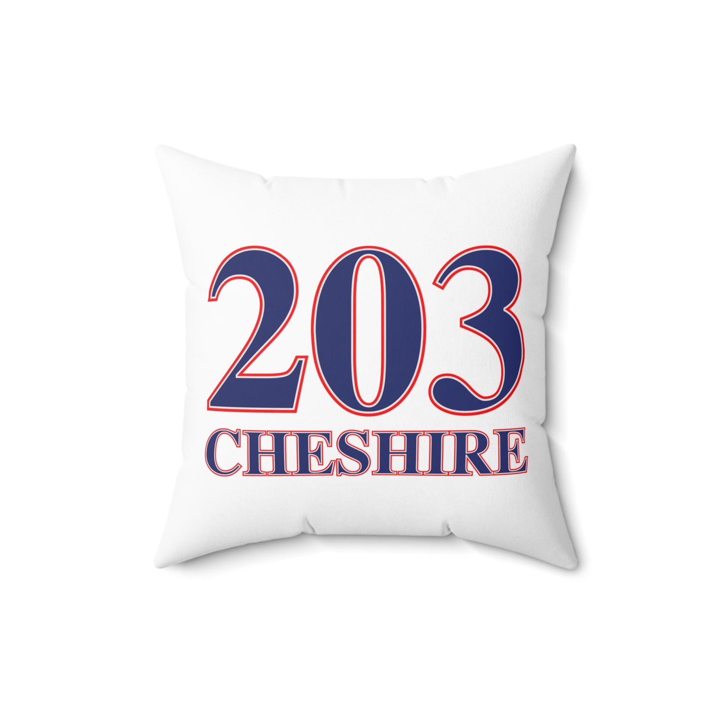 203 Cheshire Red White & Blue Spun Polyester Square Pillow