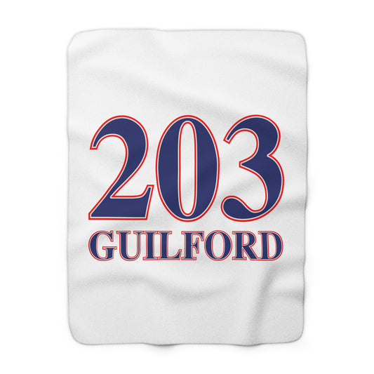 203 Guilford Red White & Blue Sherpa Fleece Blanket