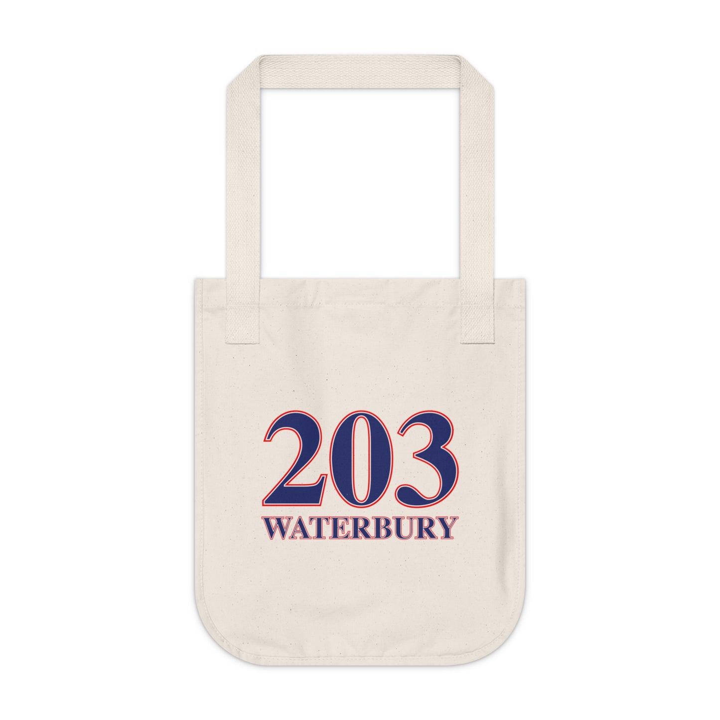203 Waterbury Red White & Blue Organic Canvas Tote Bag