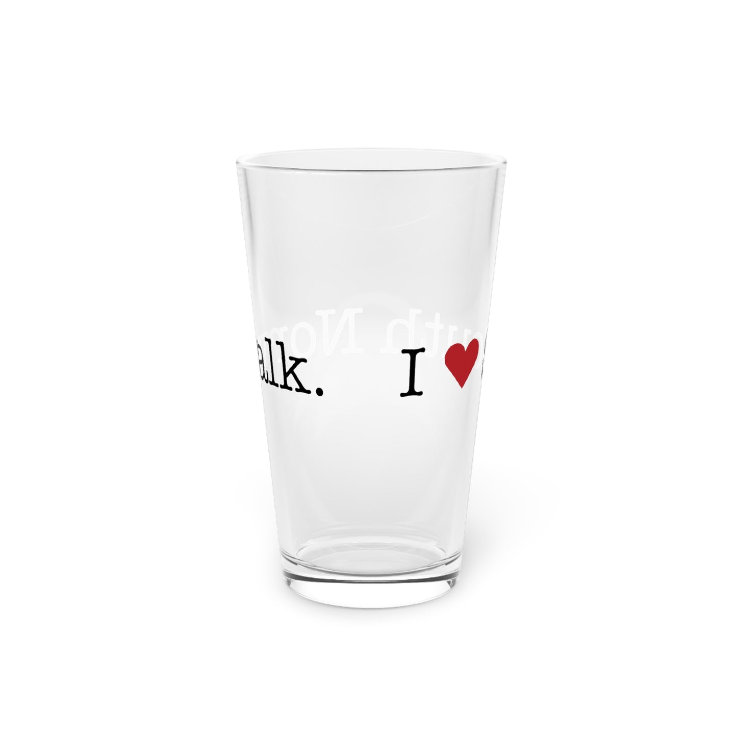 I Heart South Norwalk. Pint Glass, 16oz