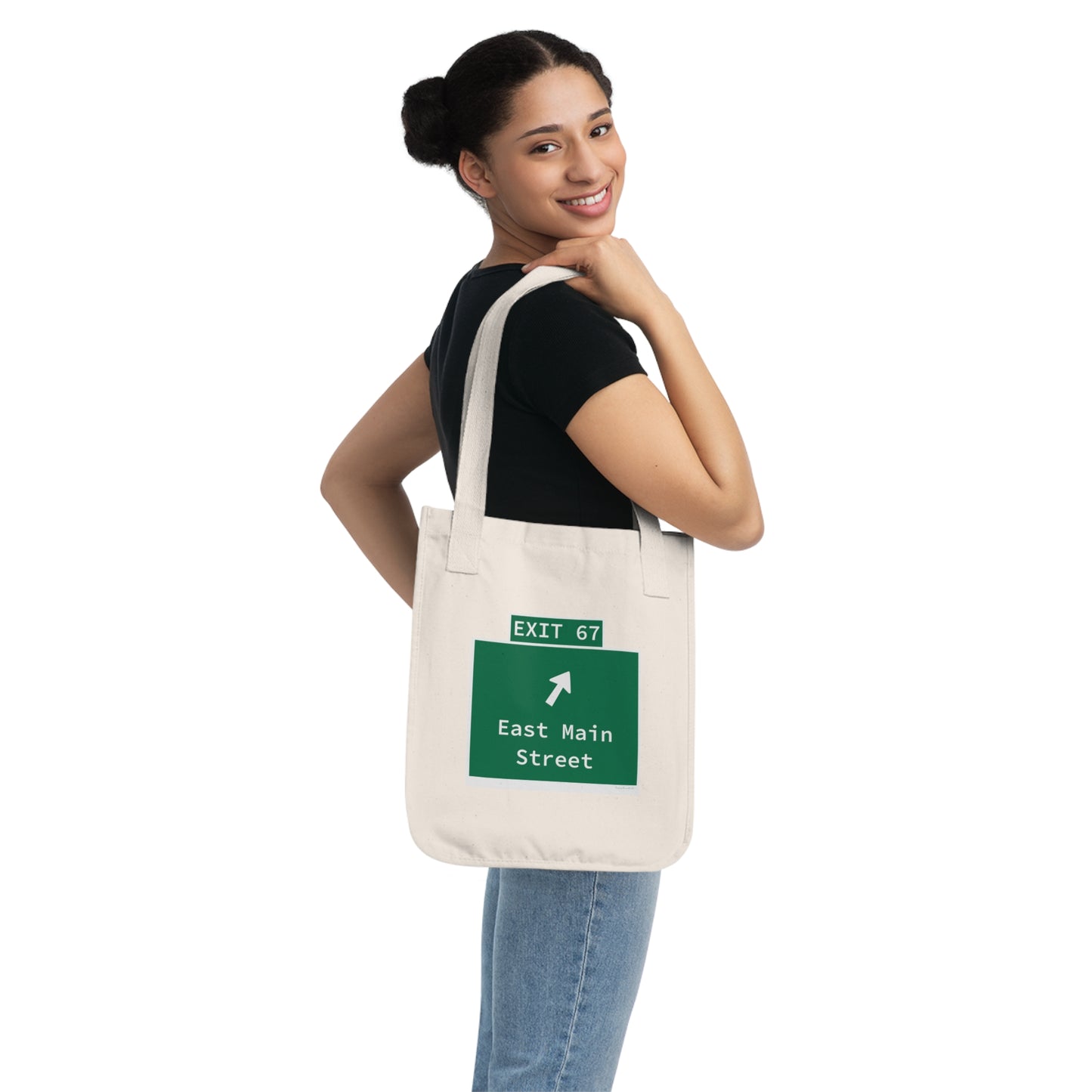 Vintage WCP Exit 67 Sign Organic Canvas Tote Bag