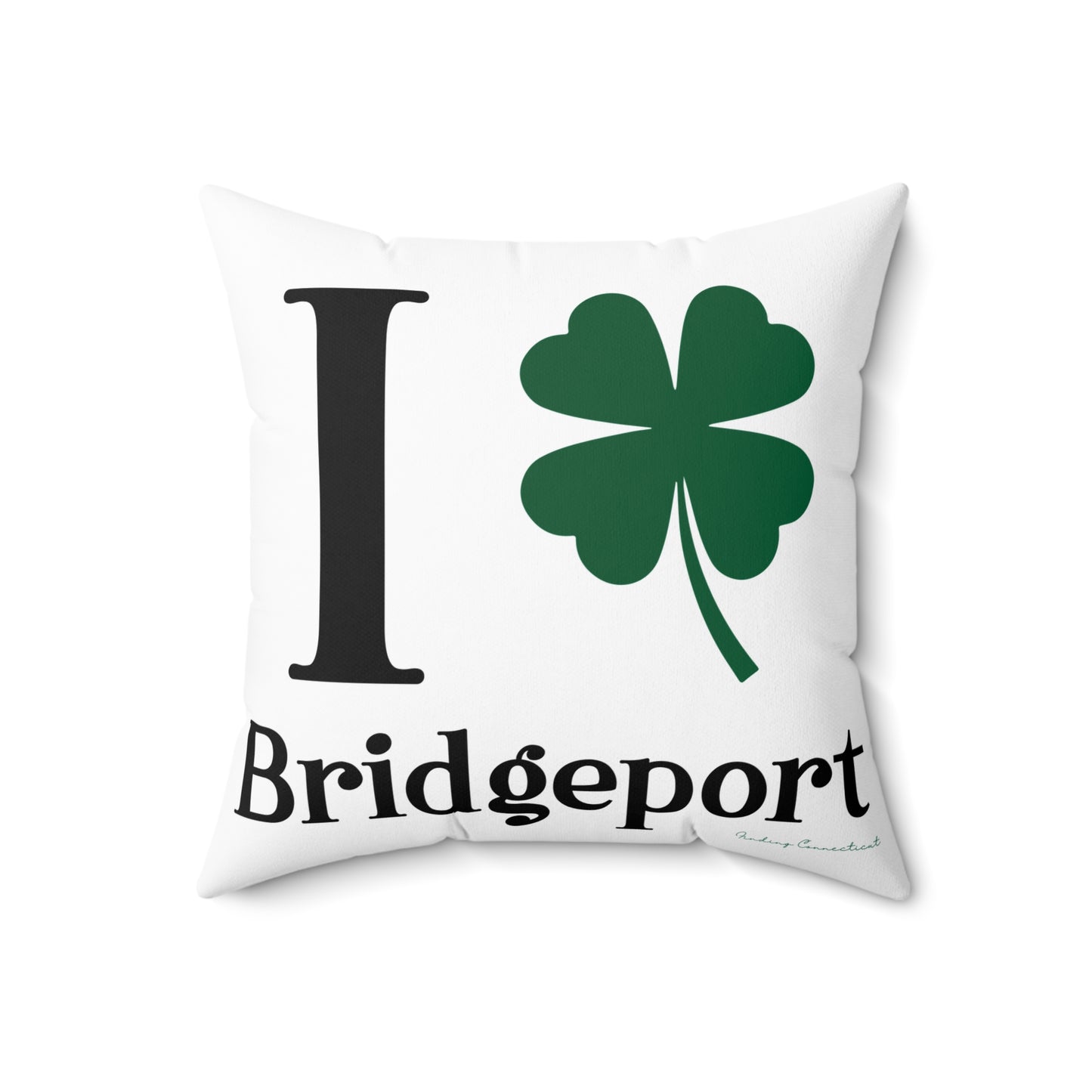 I Clover Bridgeport Spun Polyester Square Pillow