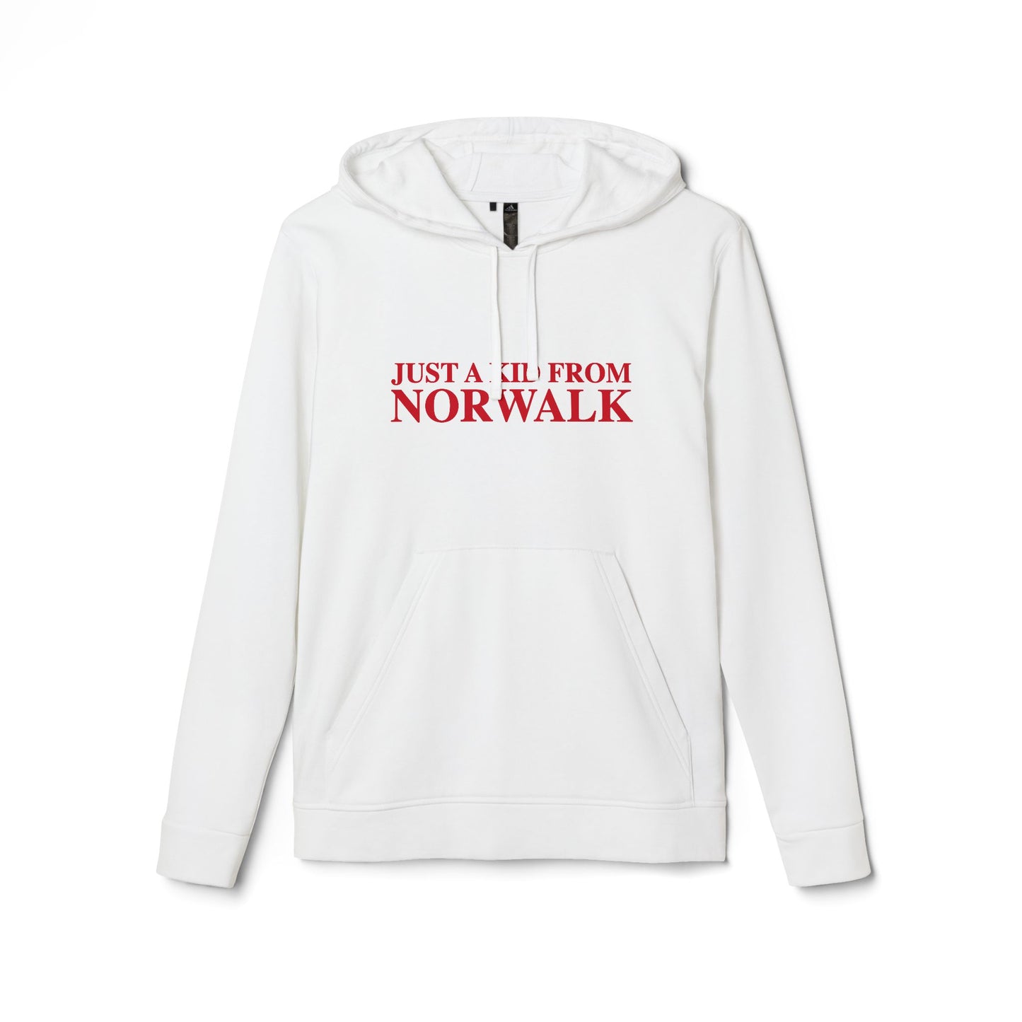 Just a kid from Norwalk adidas Unisex Fleece Hoodie Sweatshirt