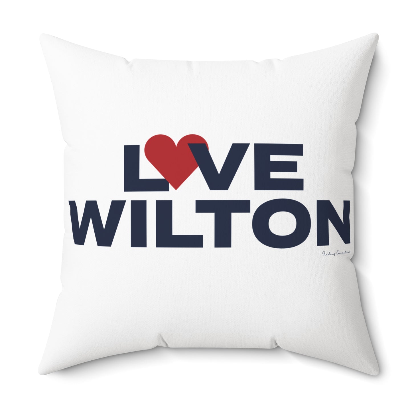 Love Wilton Spun Polyester Square Pillow