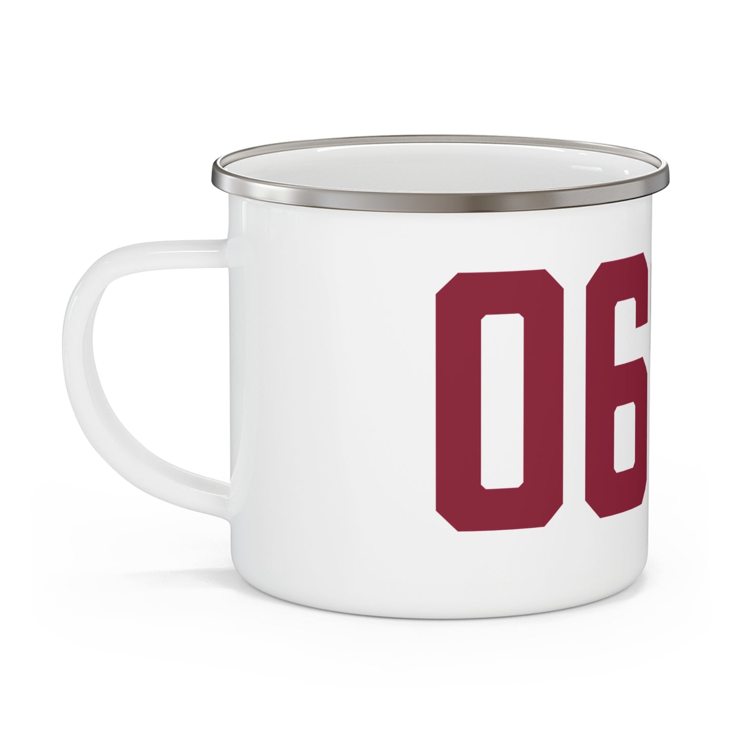 06831 - Greenwich Connecticut Zip Code Enamel Camping Mug