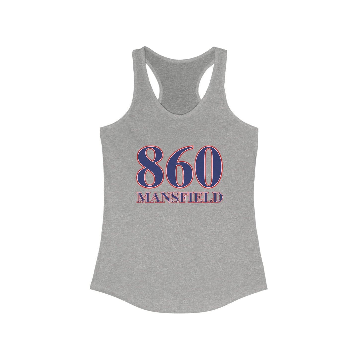 860 Mansfield Red White & Blue Women's Ideal Racerback Tank Top