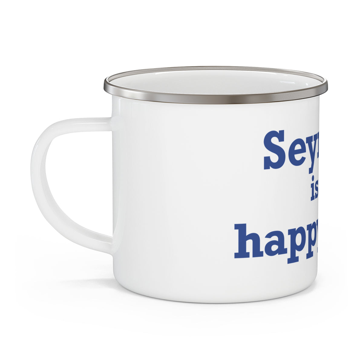 Seymour is My Happy Place Enamel Camping Mug