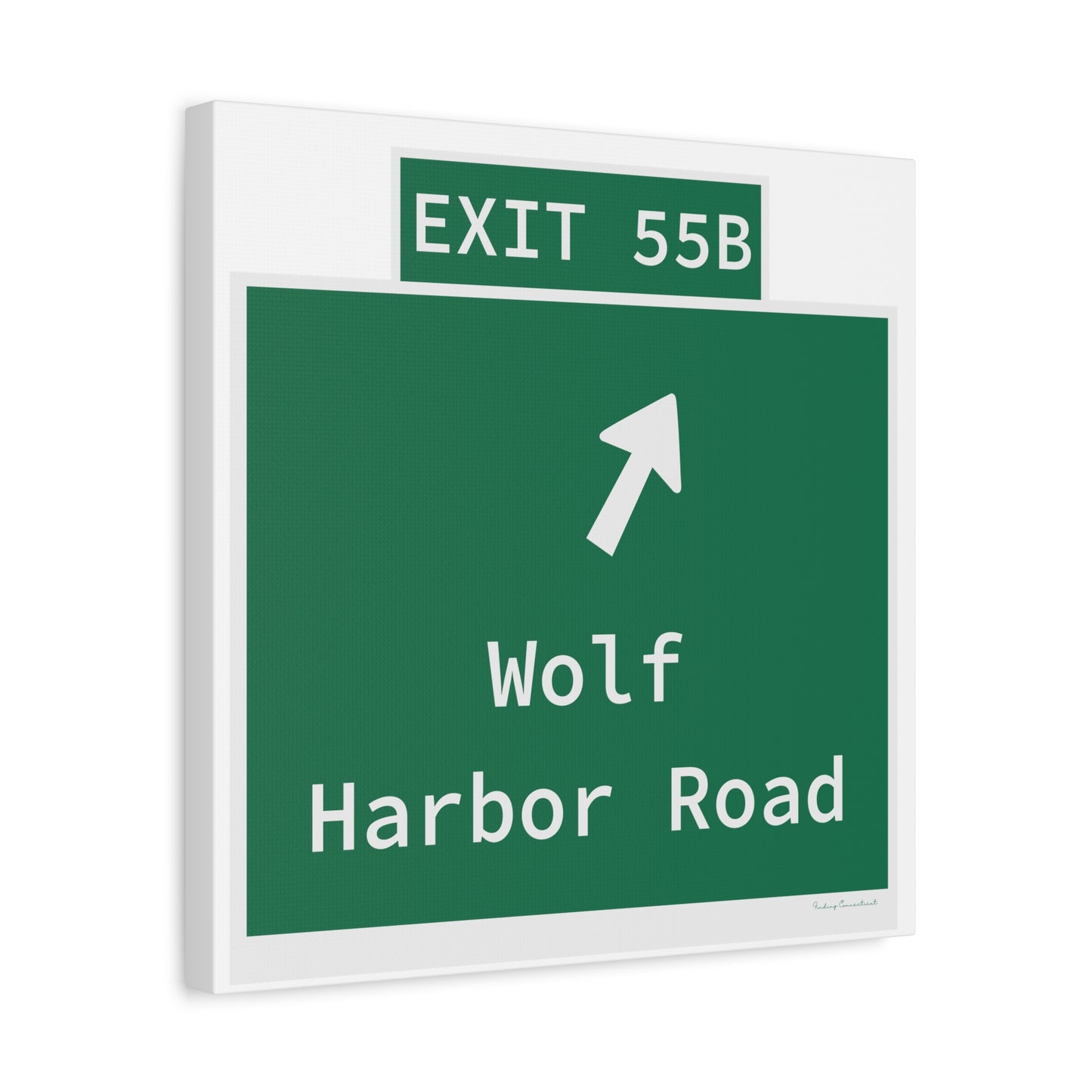 Vintage WCP Exit 55B Sign Matte Canvas, Stretched, 1.25"