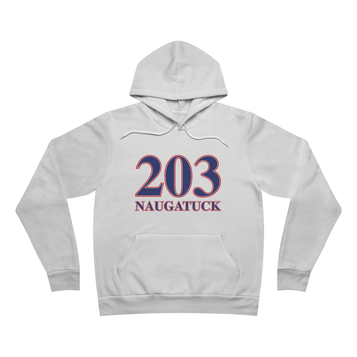 203 Naugatuck Red White & Blue Unisex Sponge Fleece Pullover Hoodie