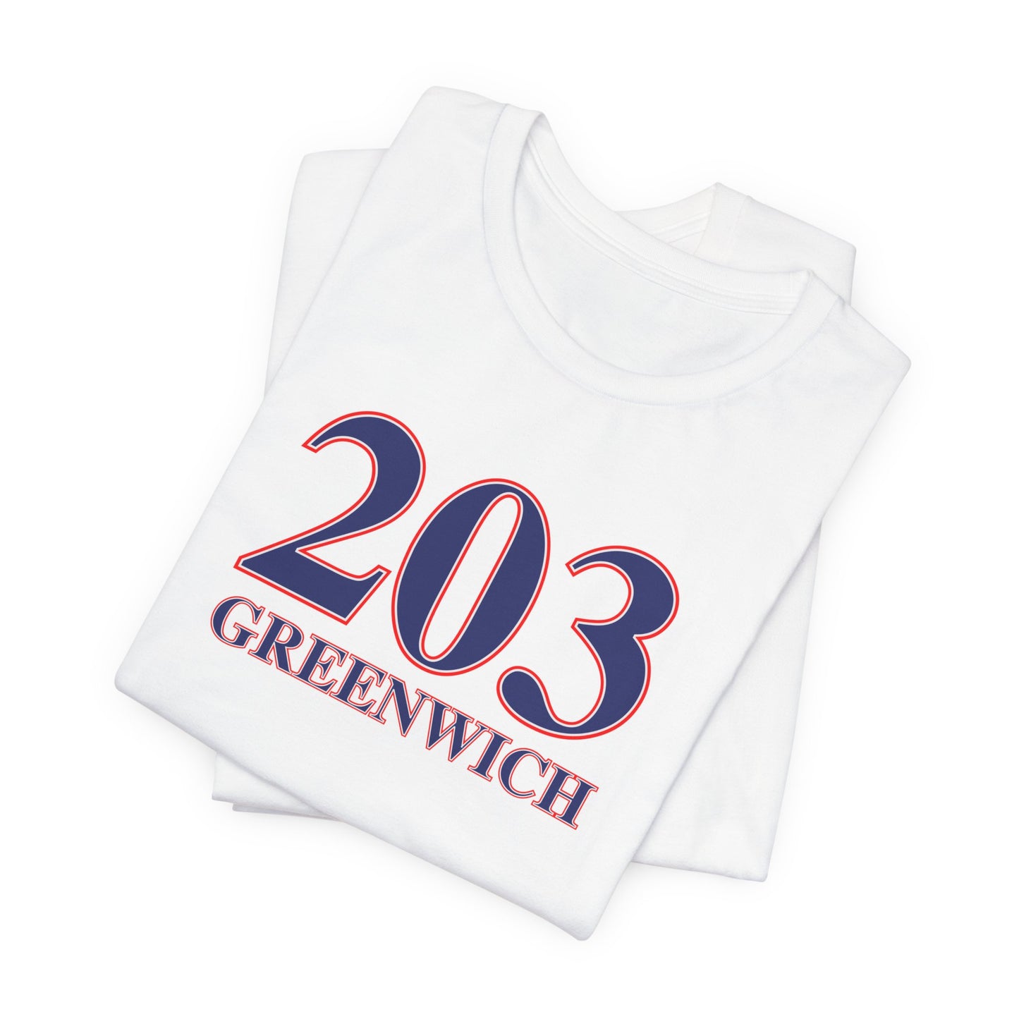 203 Greenwich Red, White & Blue Unisex Jersey Short Sleeve T-Shirt
