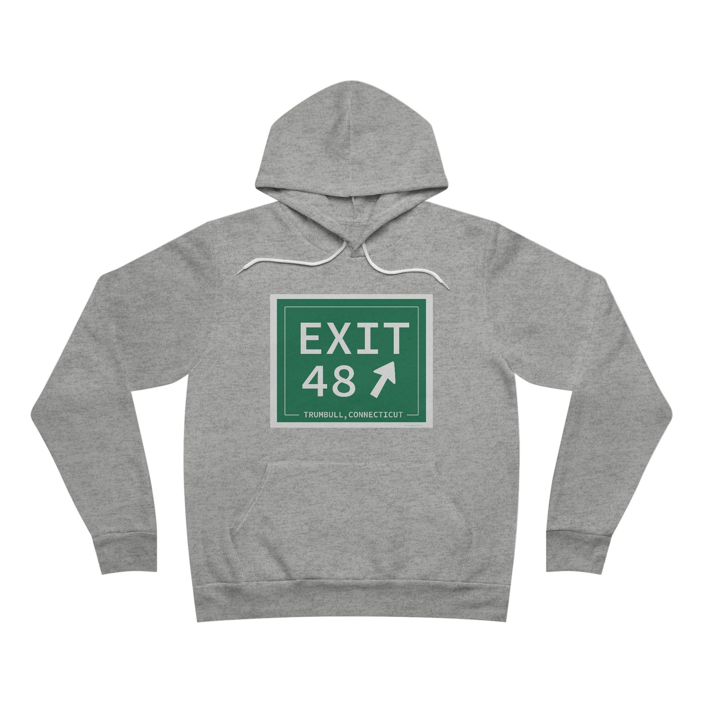 Vintage Exit 48 Merritt Parkway Sign Unisex Sponge Fleece Pullover Hoodie