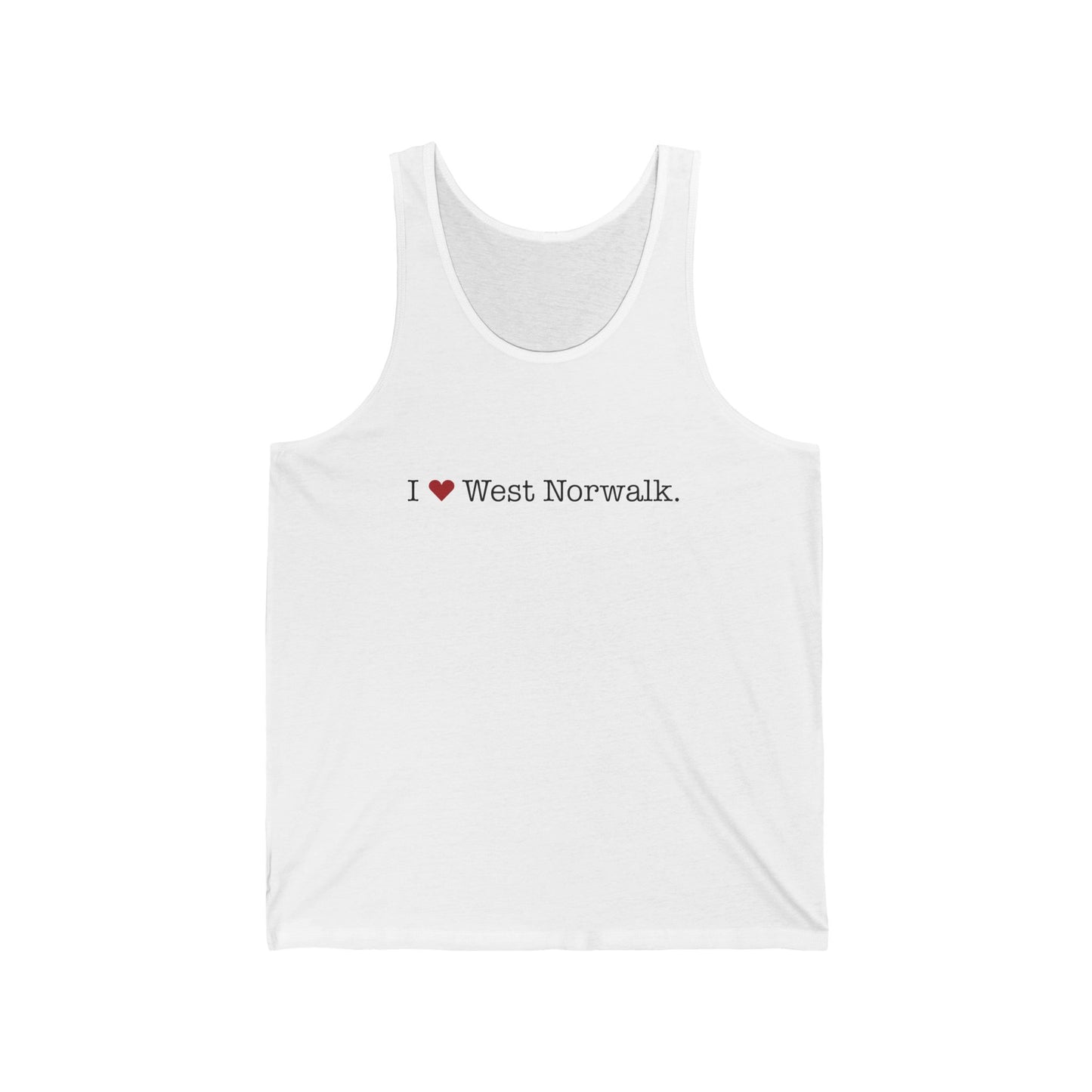 I Heart West Norwalk. Unisex Jersey Tank Top
