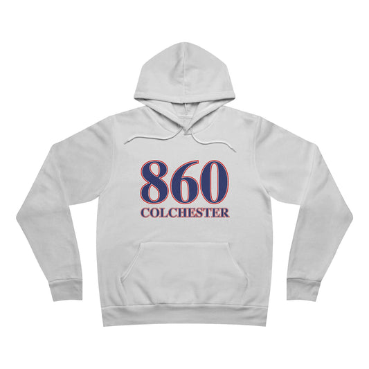 860 Colchester Red White & Blue Unisex Sponge Fleece Pullover Hoodie