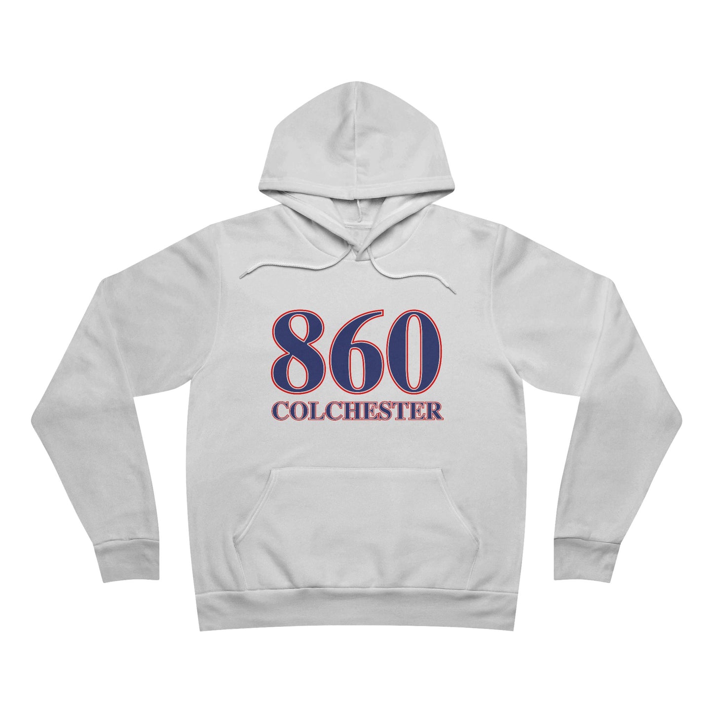 860 Colchester Red White & Blue Unisex Sponge Fleece Pullover Hoodie