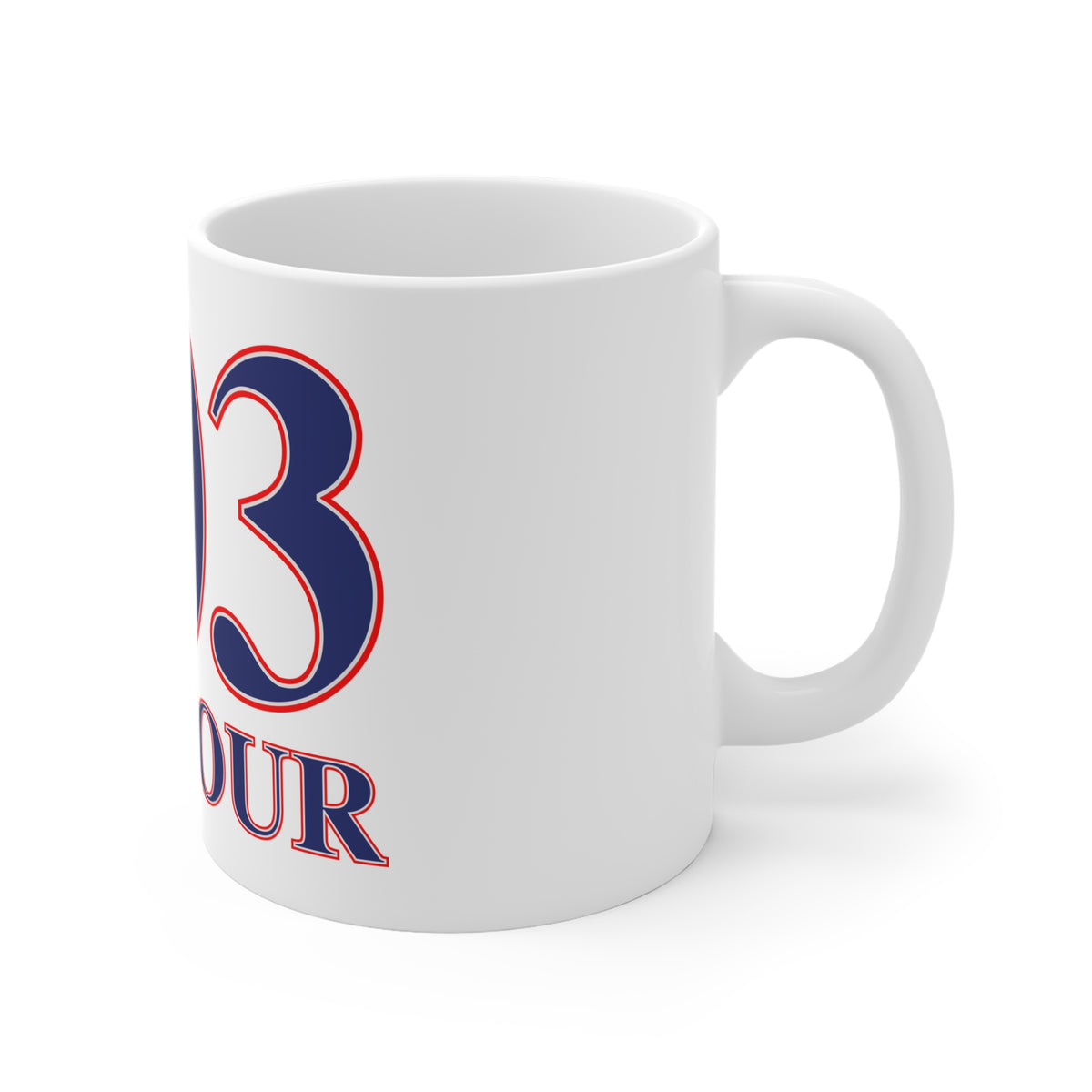 Seymour Red, White & Blue Flag Mug 11oz