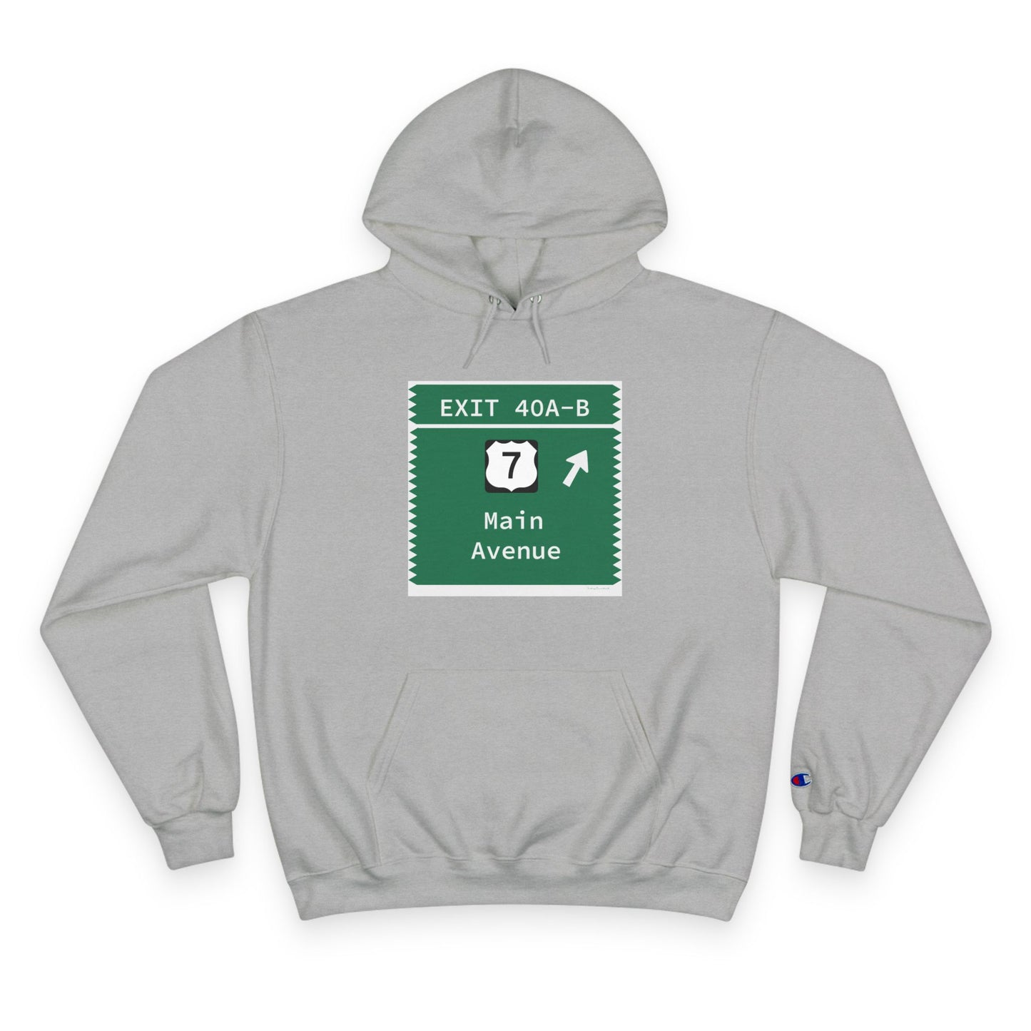 Vintage Merritt Parkway Exit 40 A-B Sign Champion Hoodie