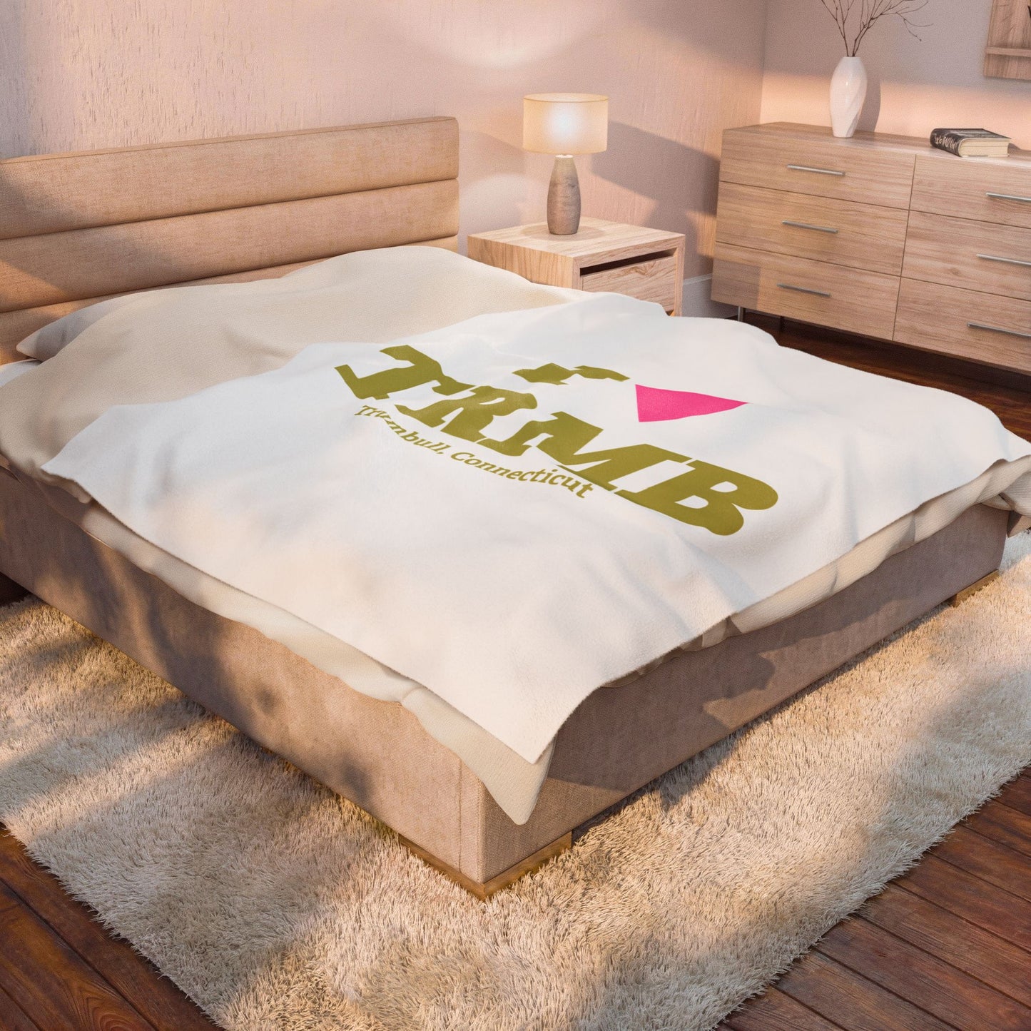 I Heart TRMB Velveteen Plush Blanket