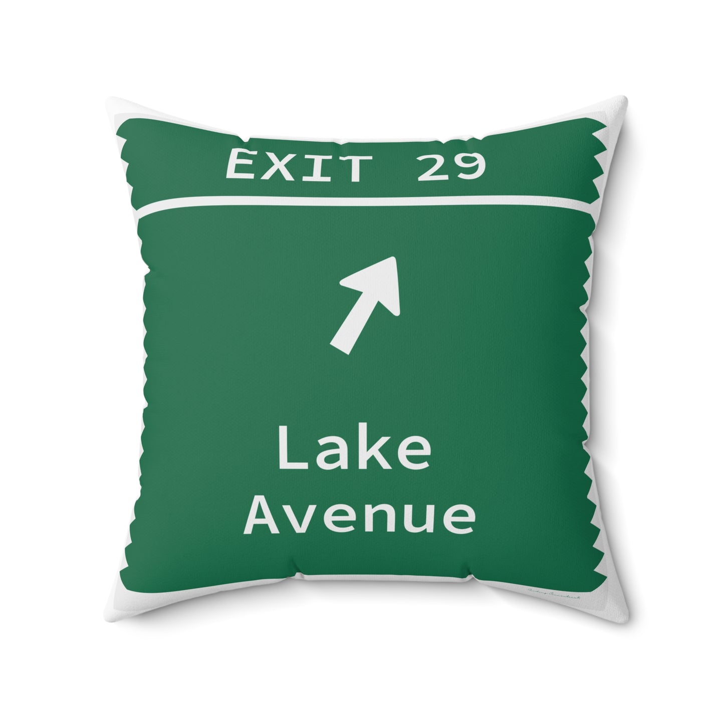 Vintage Merritt Parkway Exit 29 Sign Spun Polyester Square Pillow