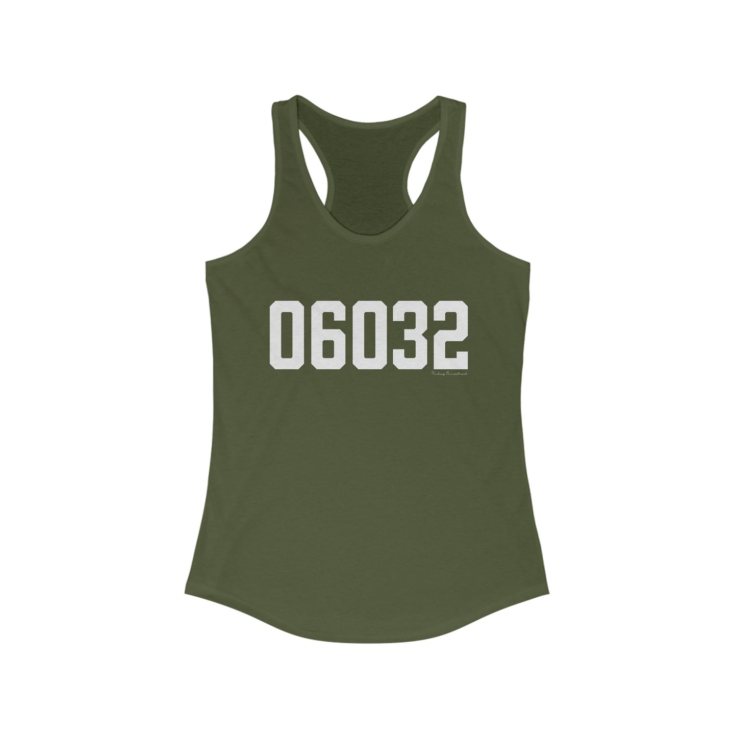 06032 - Farmington CT Zip Code Women's Ideal Racerback Tank Top