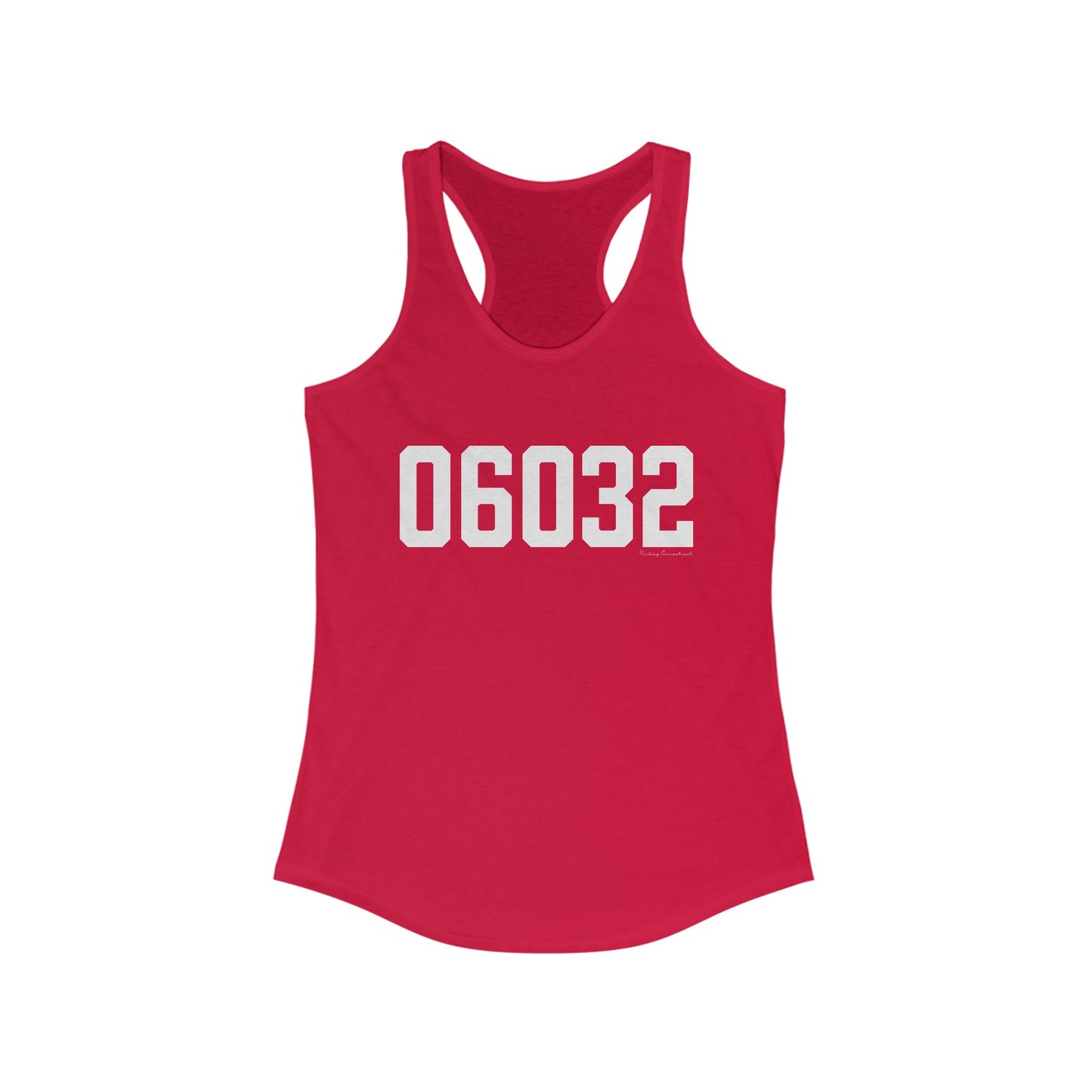 06032 - Farmington CT Zip Code Women's Ideal Racerback Tank Top