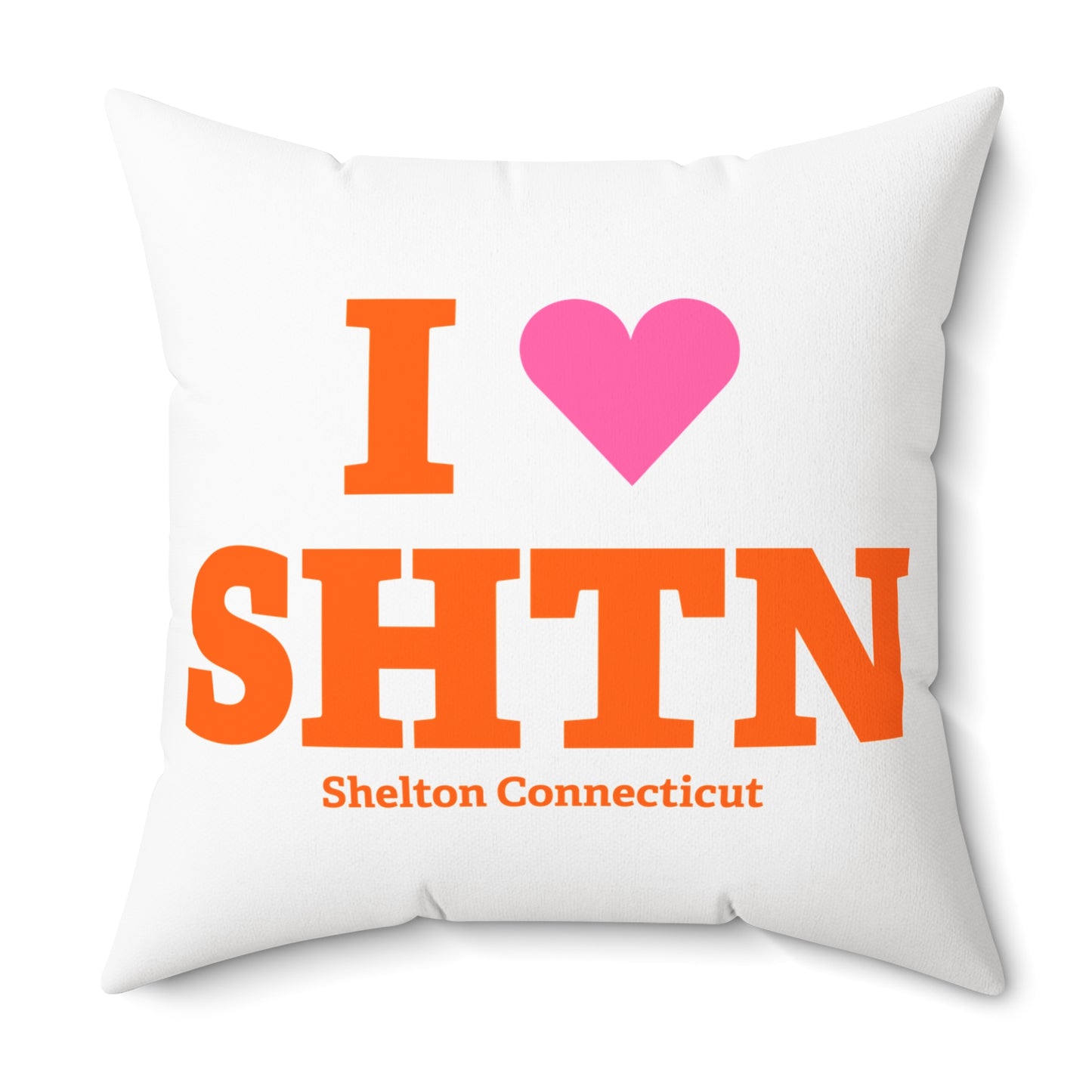 I Heart SHTN Spun Polyester Square Pillow