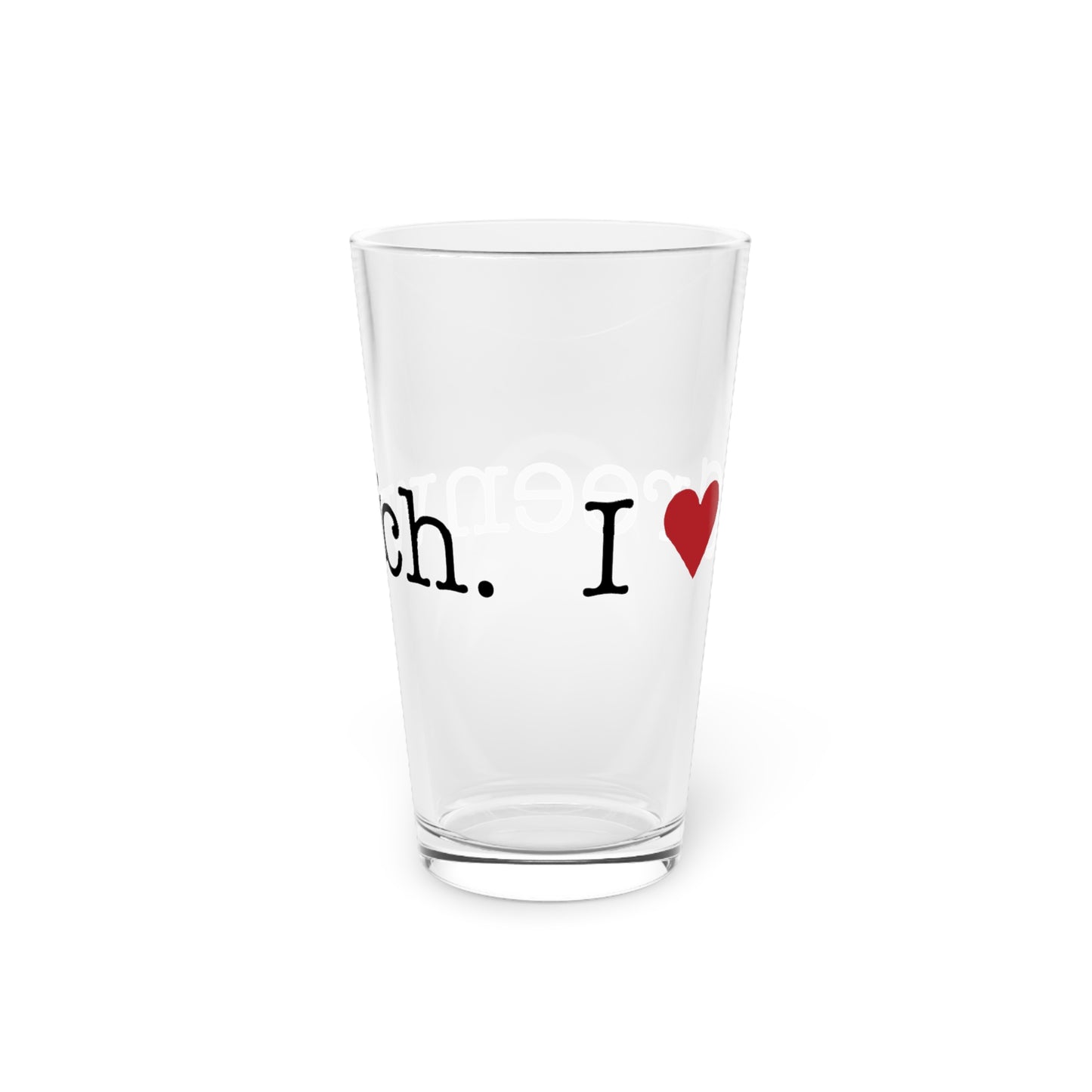 I Heart Greenwich. Pint Glass, 16oz