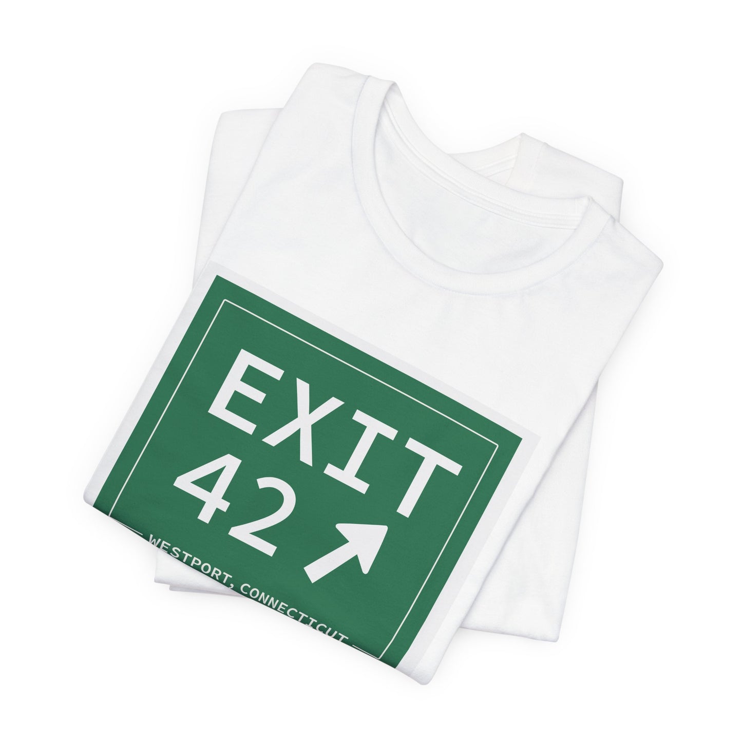 Vintage Exit 42 Merritt Parkway Sign Unisex Jersey Short Sleeve T-Shirt