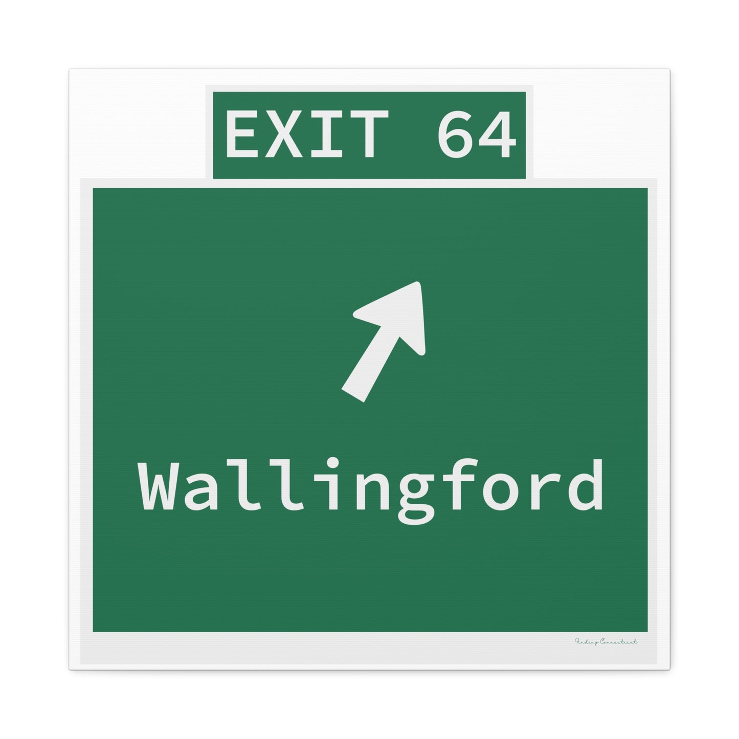 Vintage WCP Exit 64 Sign Matte Canvas, Stretched, 1.25"