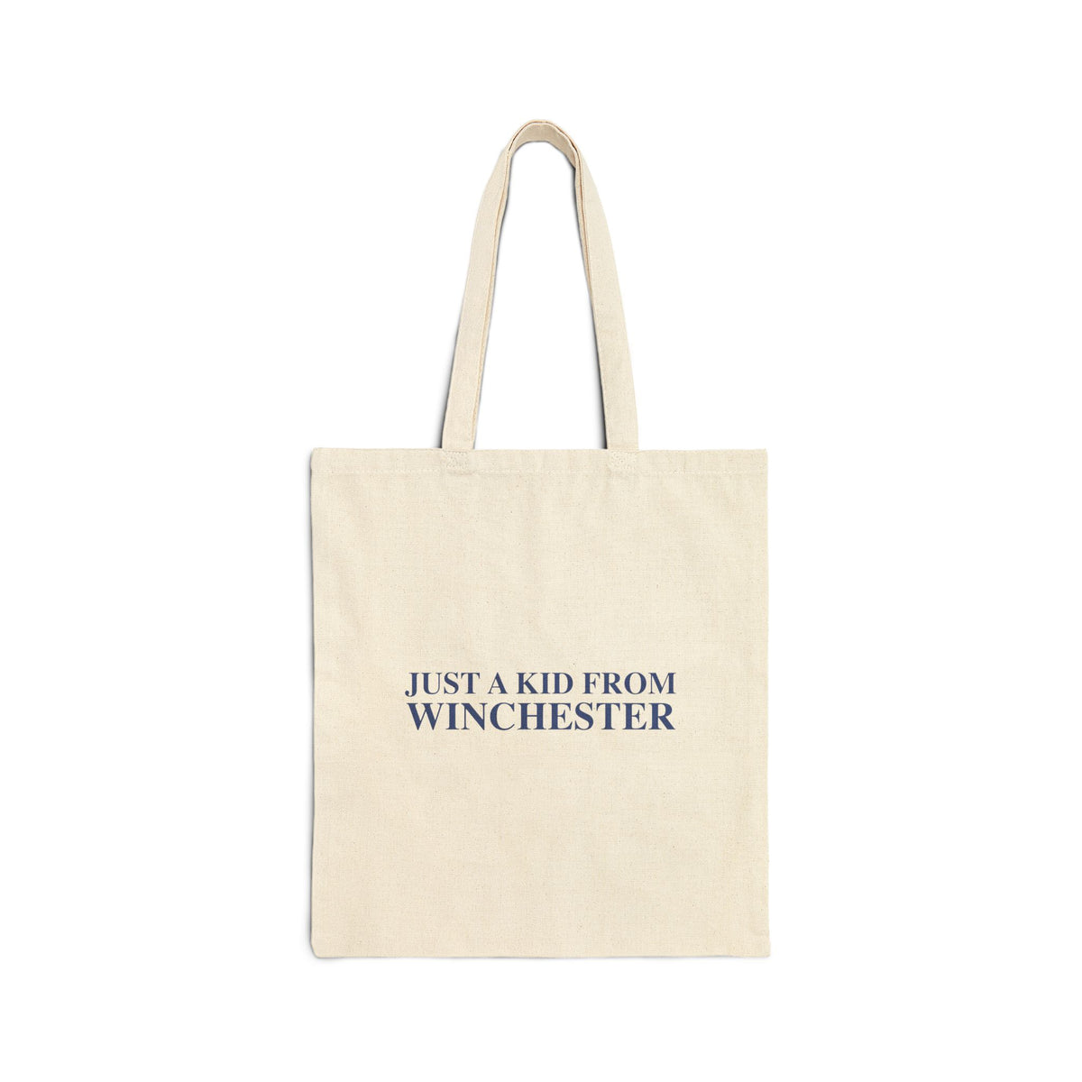 Just a kid from Winchester Cotton Canvas Tote Bag