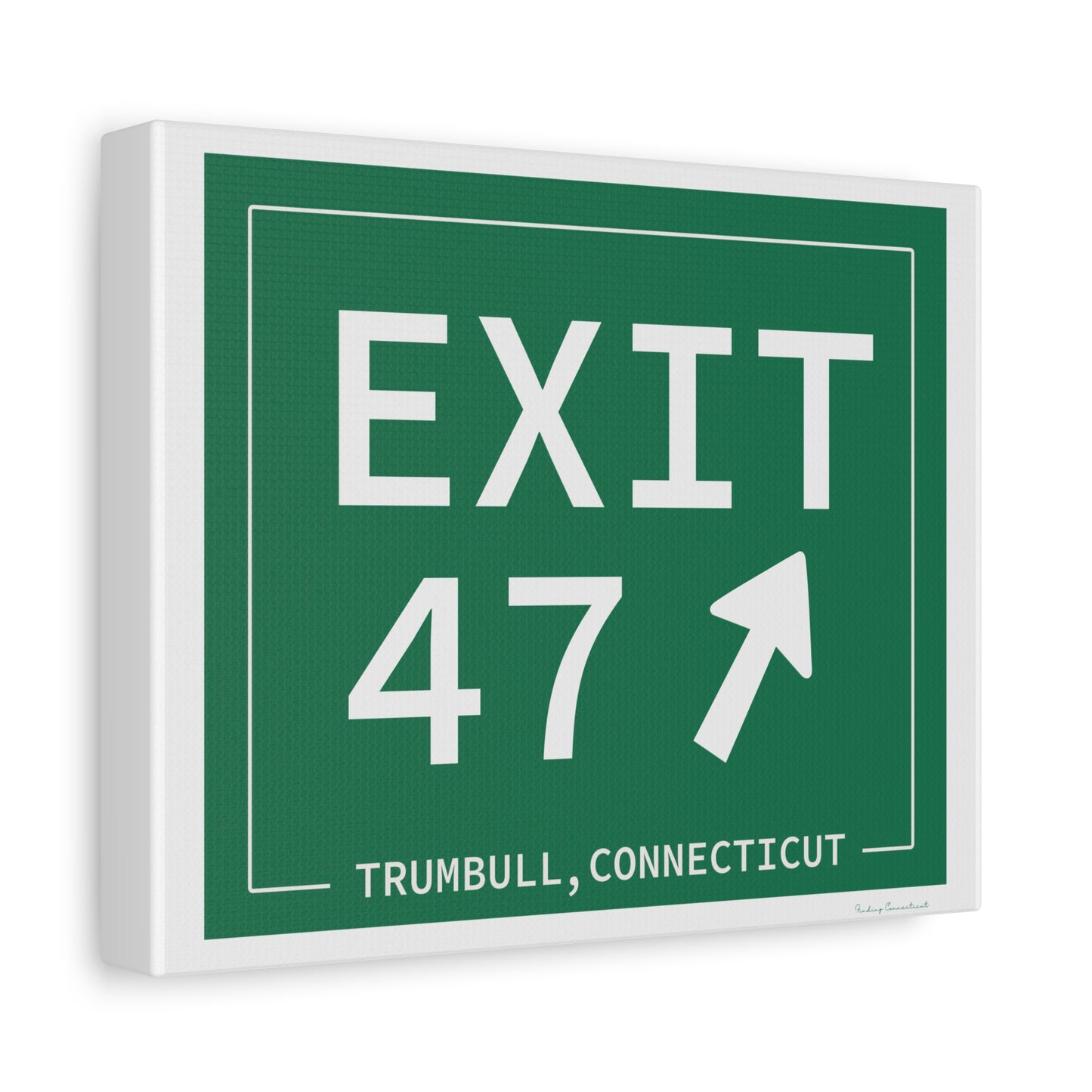 Vintage Exit 47 Merritt Parkway Sign Matte Canvas, Stretched, 1.25"