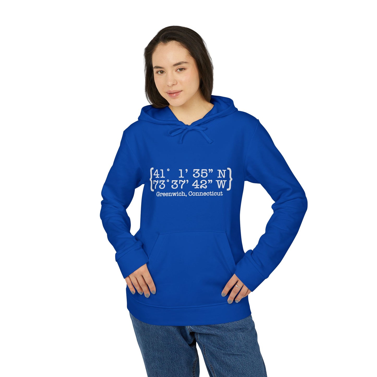 Greenwich Coordinates adidas Unisex Fleece Hoodie