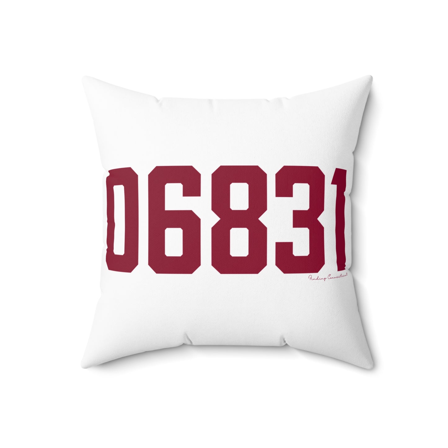 06831 - Greenwich Connecticut Zip Code Spun Polyester Square Pillow