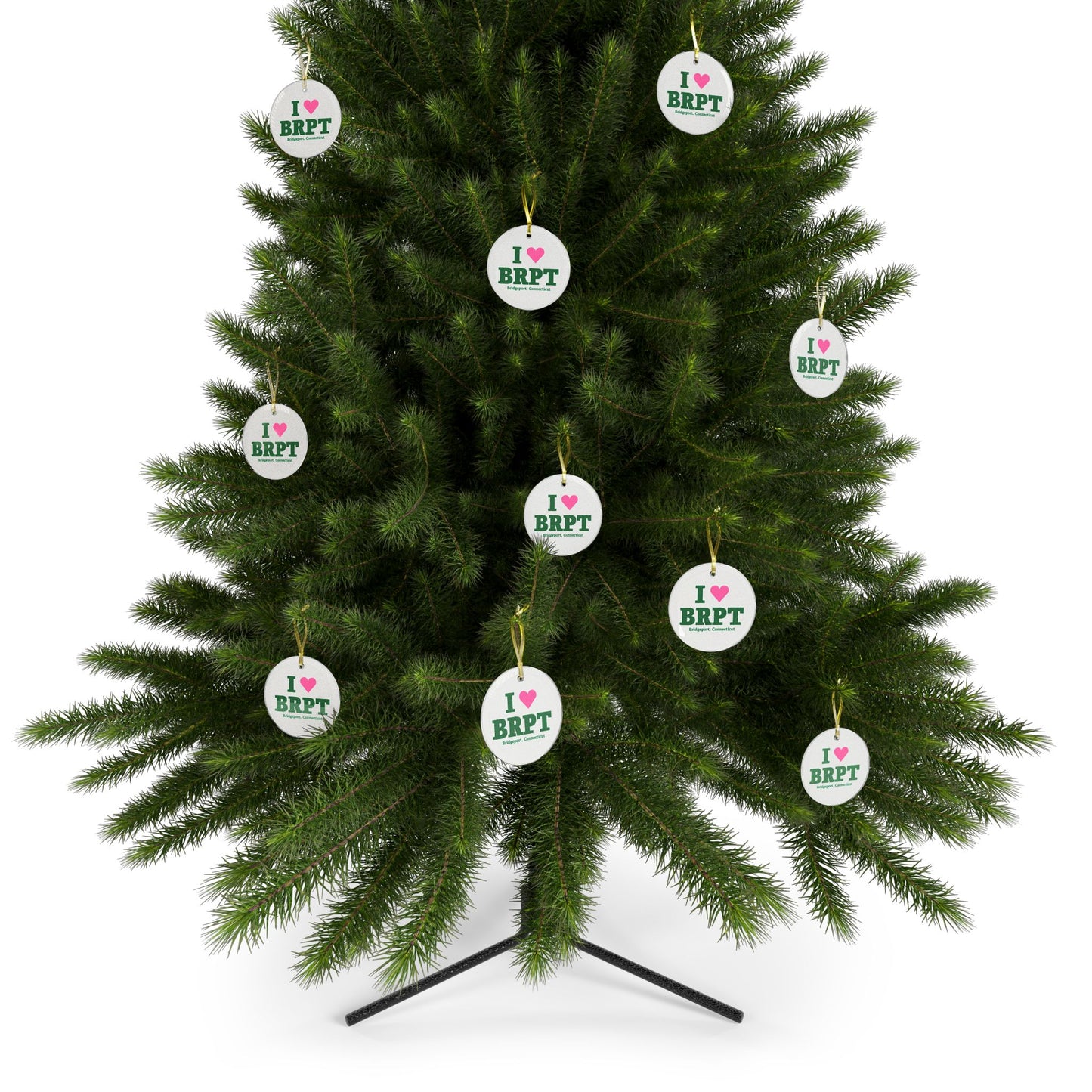 I Heart BRPT Glass Ornaments
