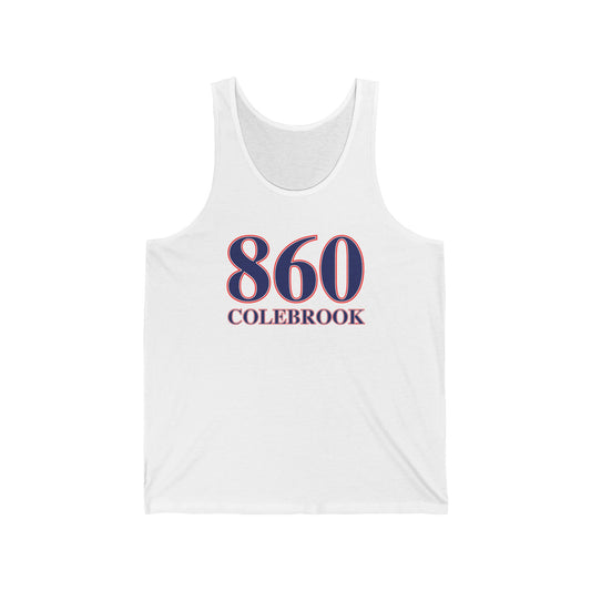 860 Colebrook Red White & Blue Unisex Jersey Tank Top