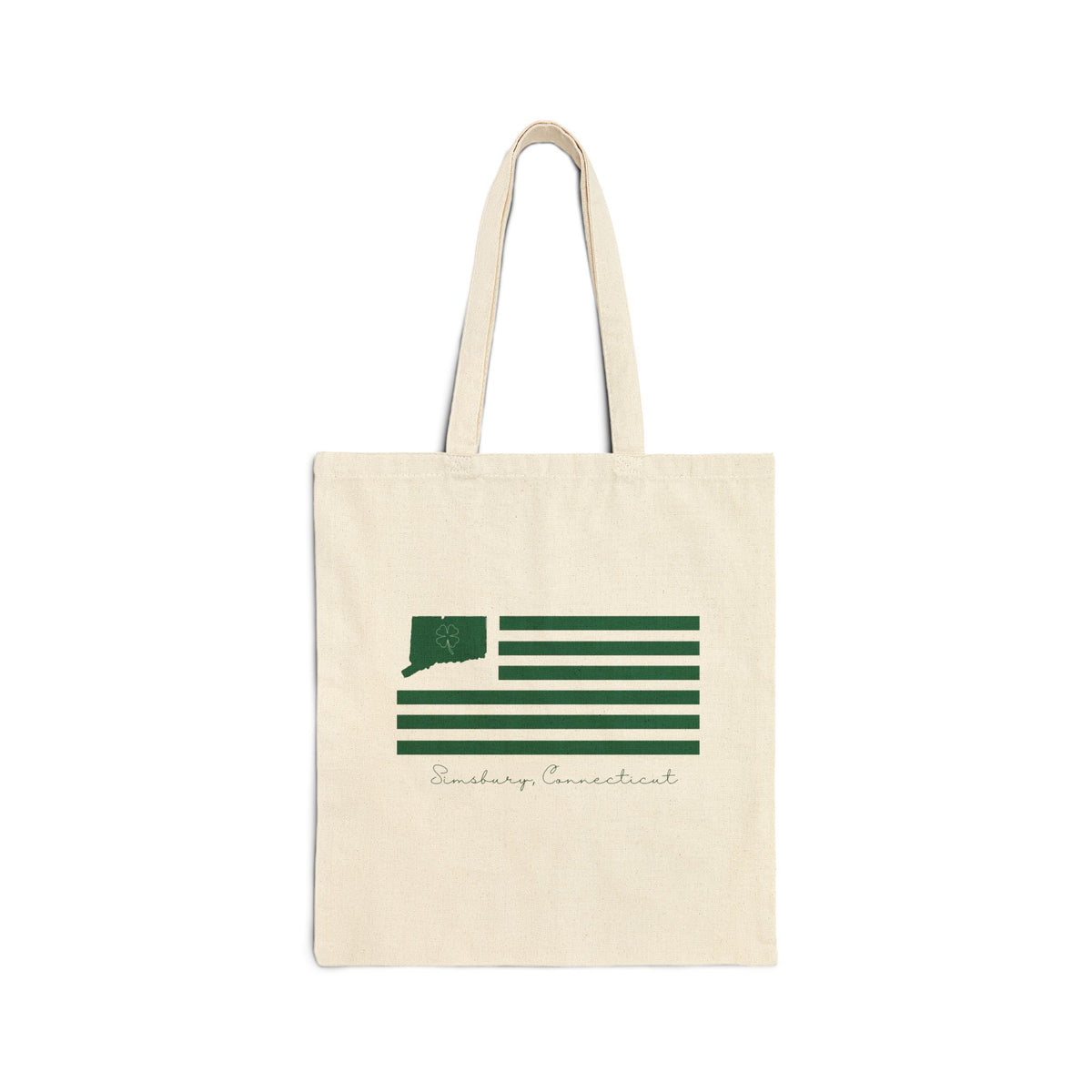 Simsbury Connecticut St. Patrick’s Day Flag Cotton Canvas Tote Bag