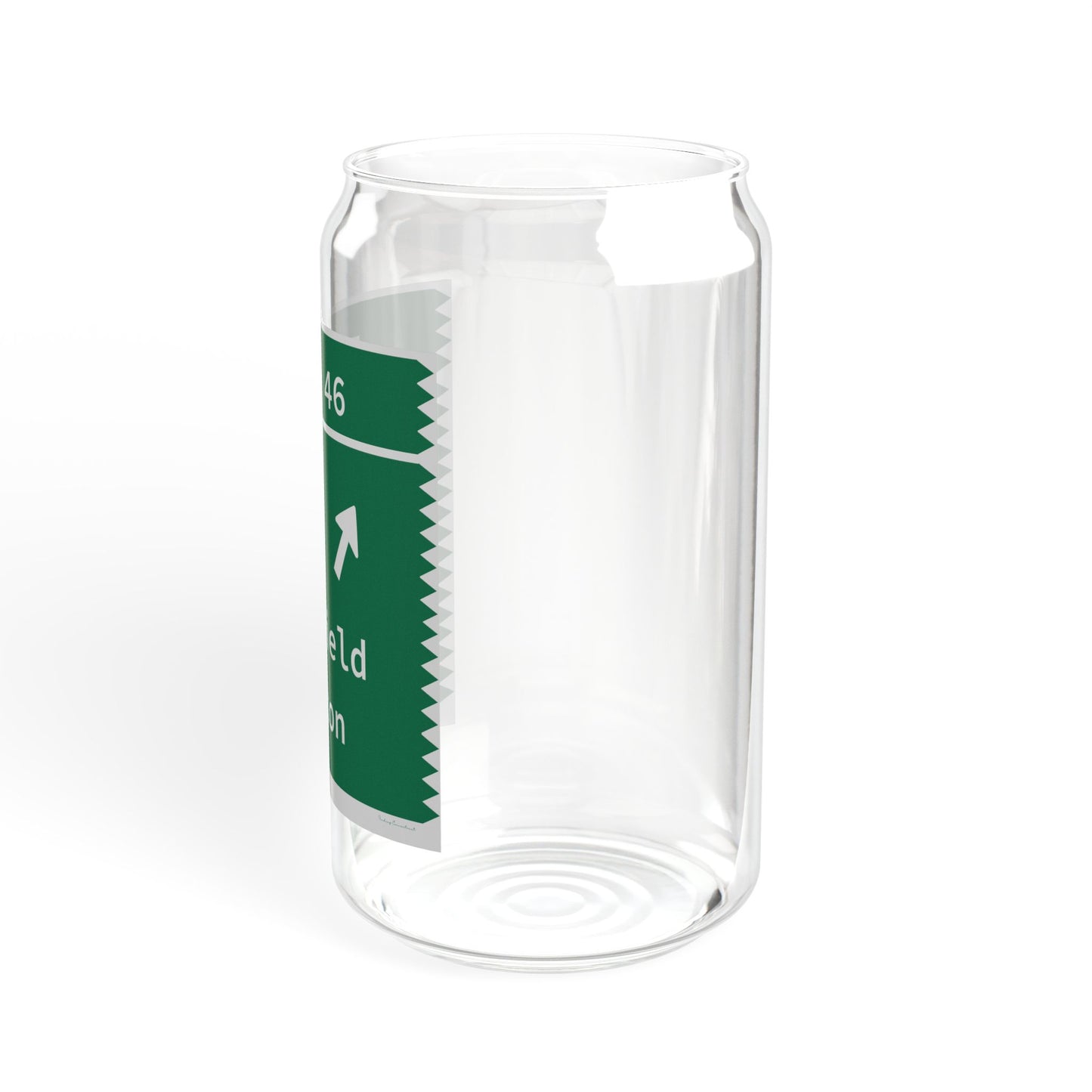 Vintage Merritt Parkway Exit 46 Sign Sipper Glass, 16oz