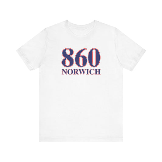 860 Norwich Red White & Blue Unisex Jersey Short Sleeve T-Shirt