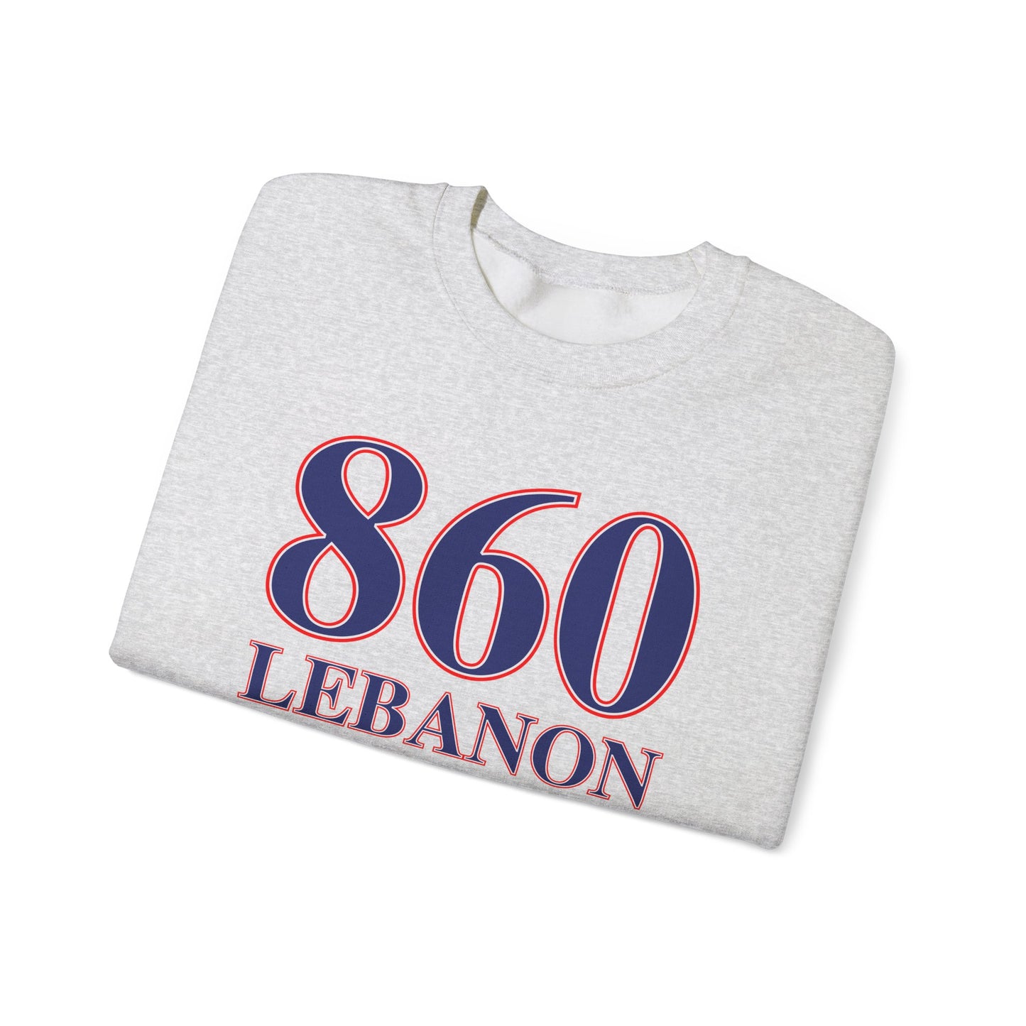 860 Lebanon Red White & Blue Unisex Heavy Blend™ Crewneck Sweatshirt