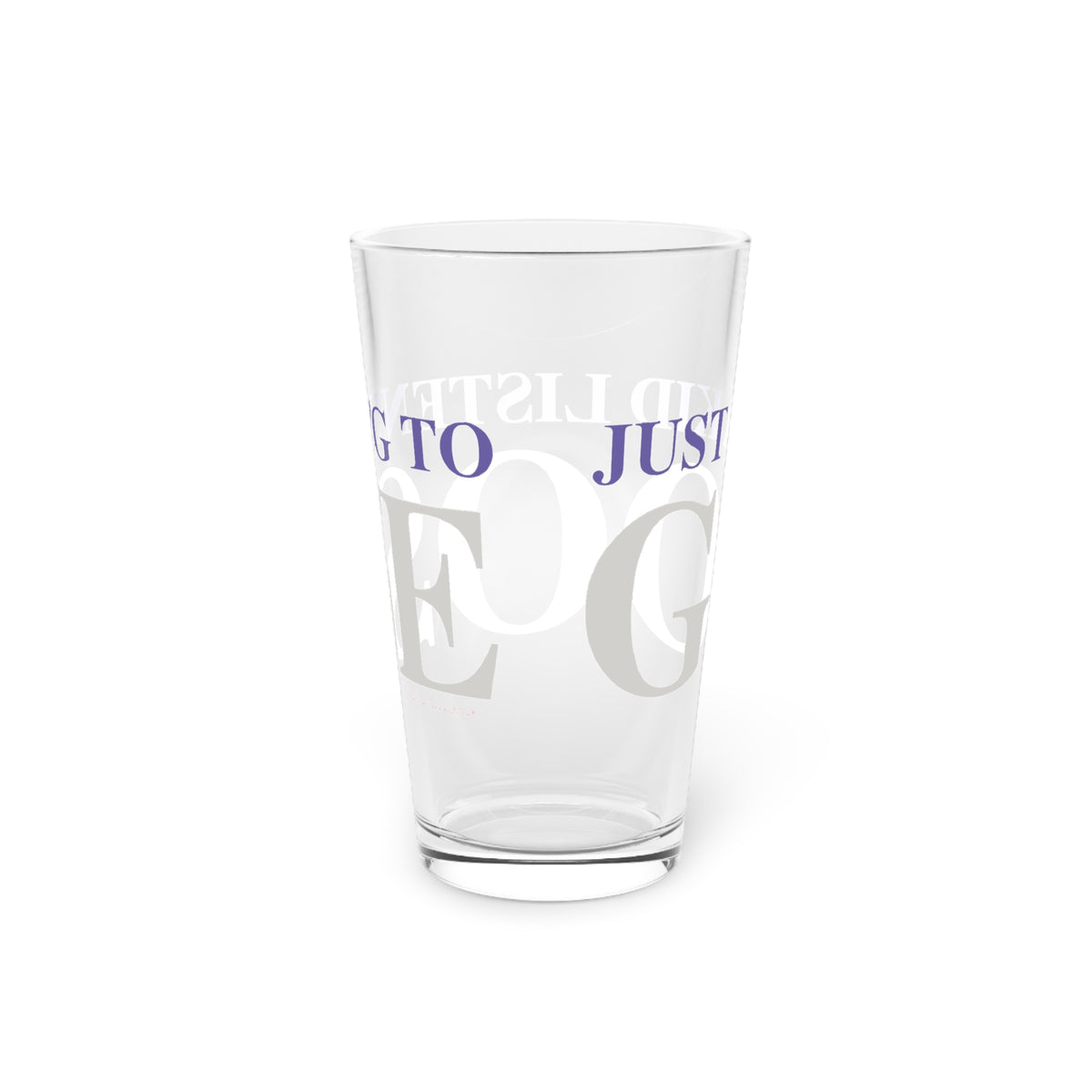 Just a kid listening to Goose - Gray & Purple Pint Glass, 16oz
