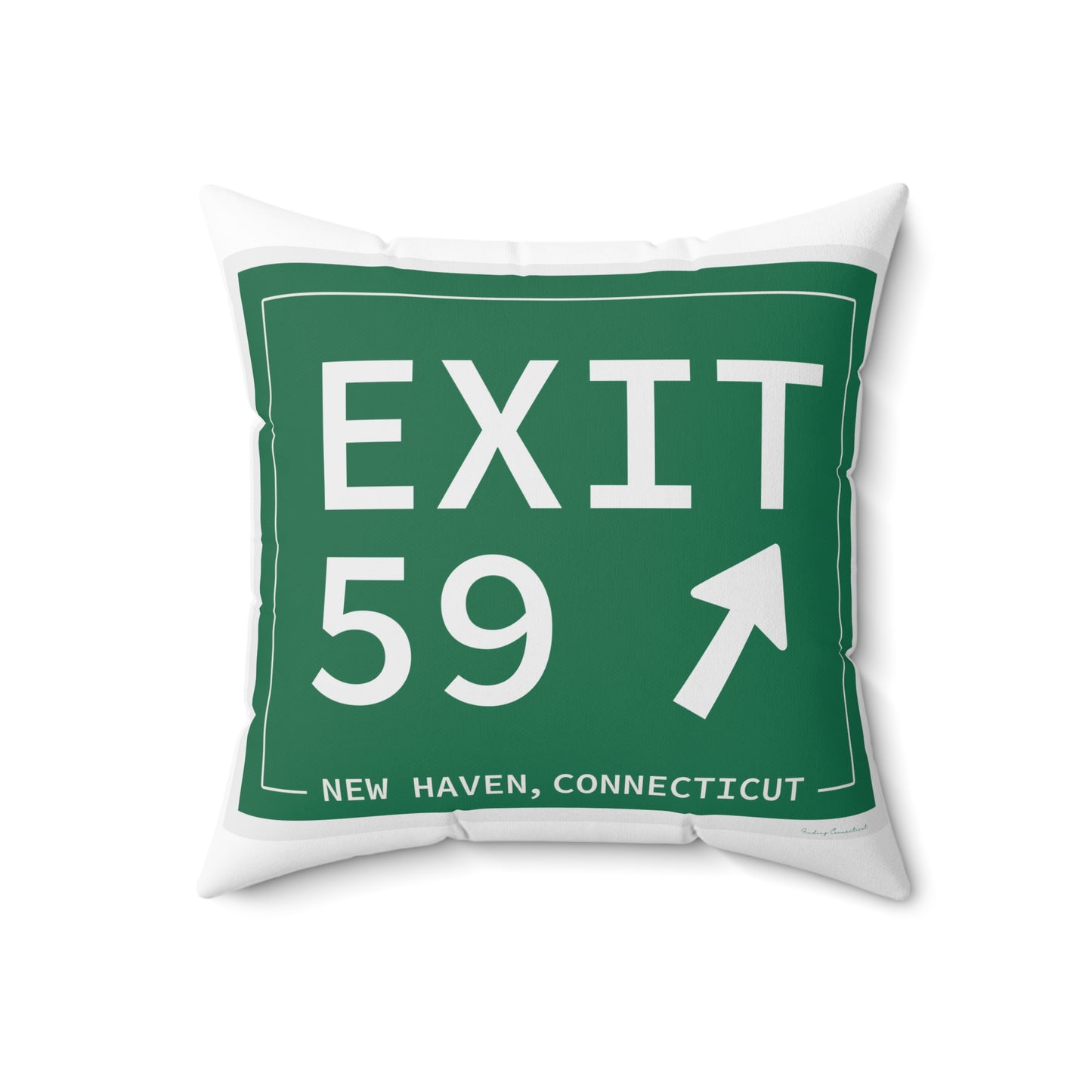 Vintage Exit 59 WCP Sign Spun Polyester Square Pillow