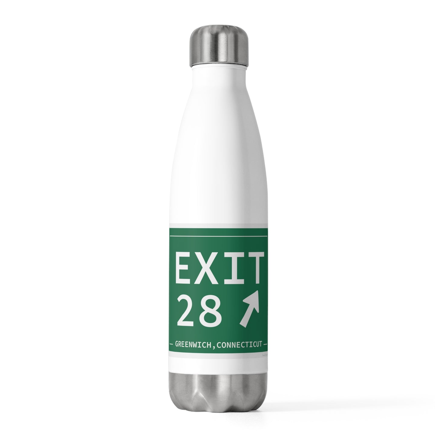 Vintage Exit 28 Merritt Parkway Sign 20oz Insulated Bottle