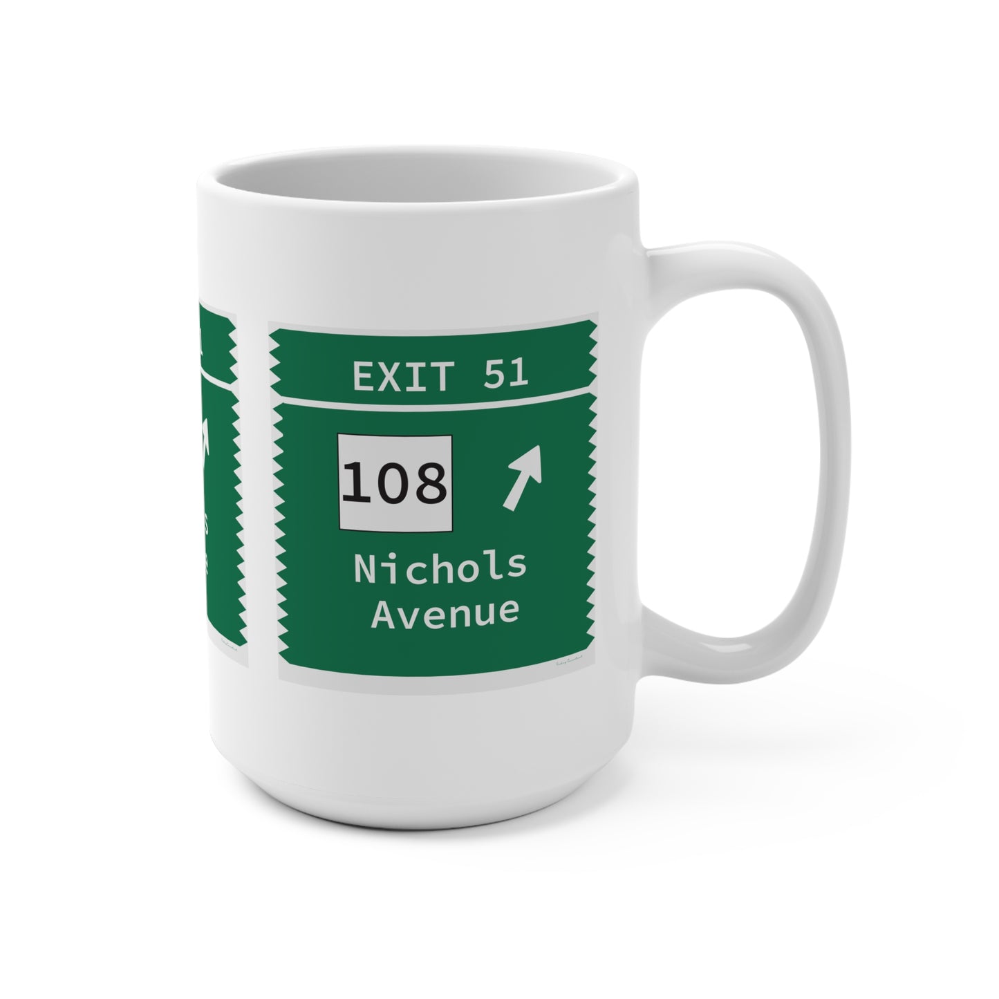 Vintage Merritt Parkway Exit 51 Sign Mug 15oz